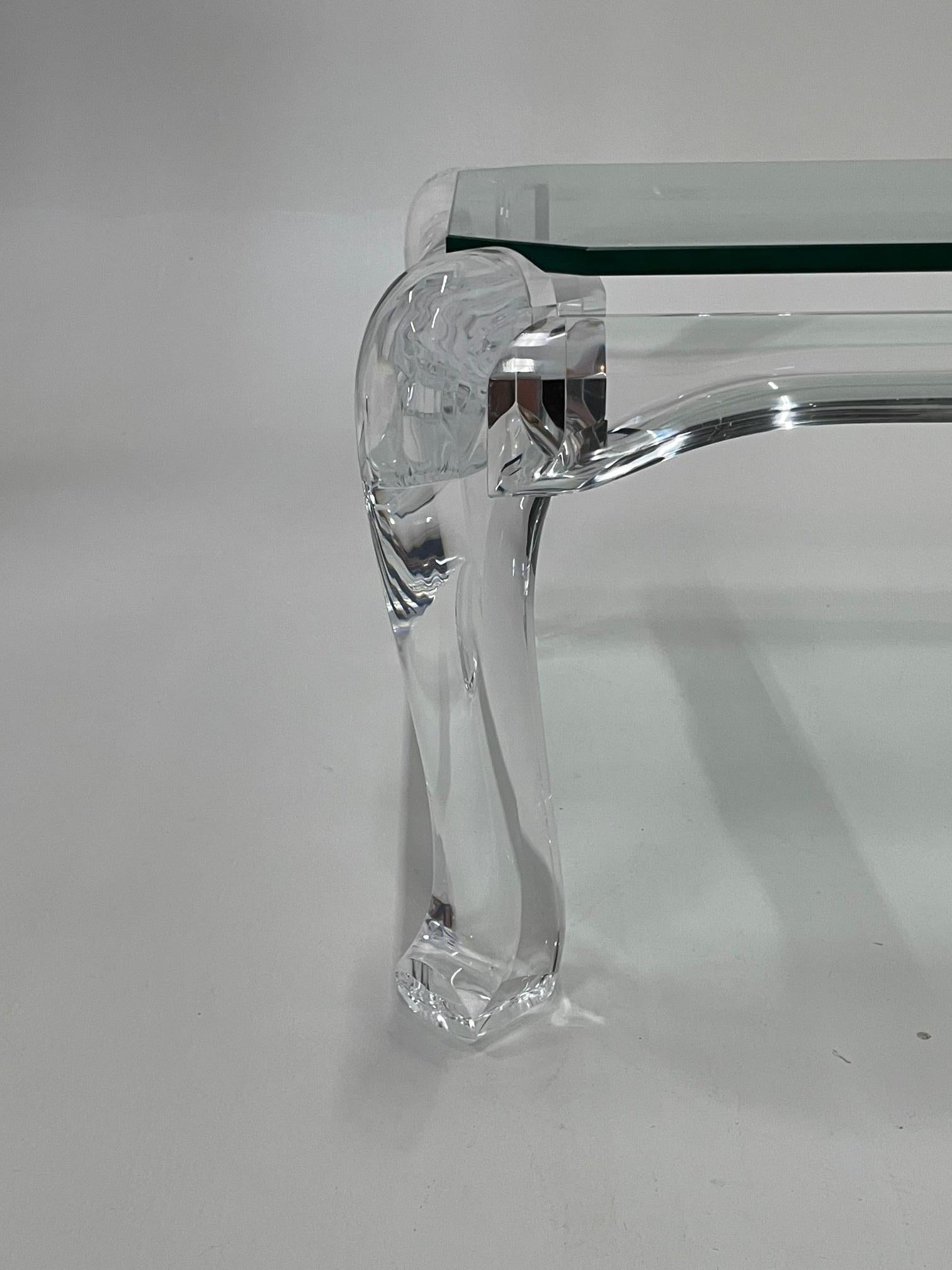 Super Hot Lucite Sculptural Mid-Century Modern Coffee Table For Sale 6