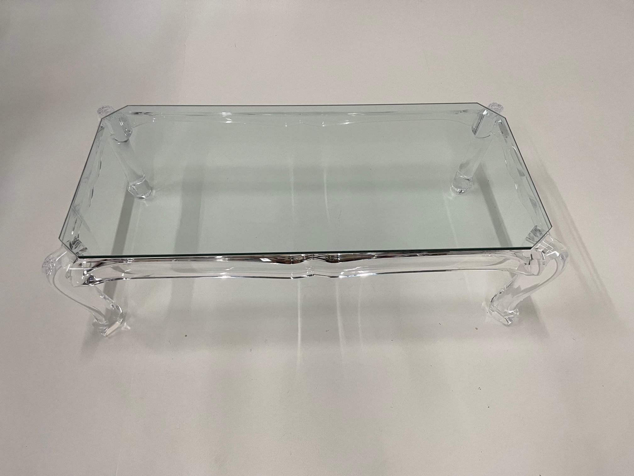 North American Super Hot Lucite Sculptural Mid-Century Modern Coffee Table For Sale