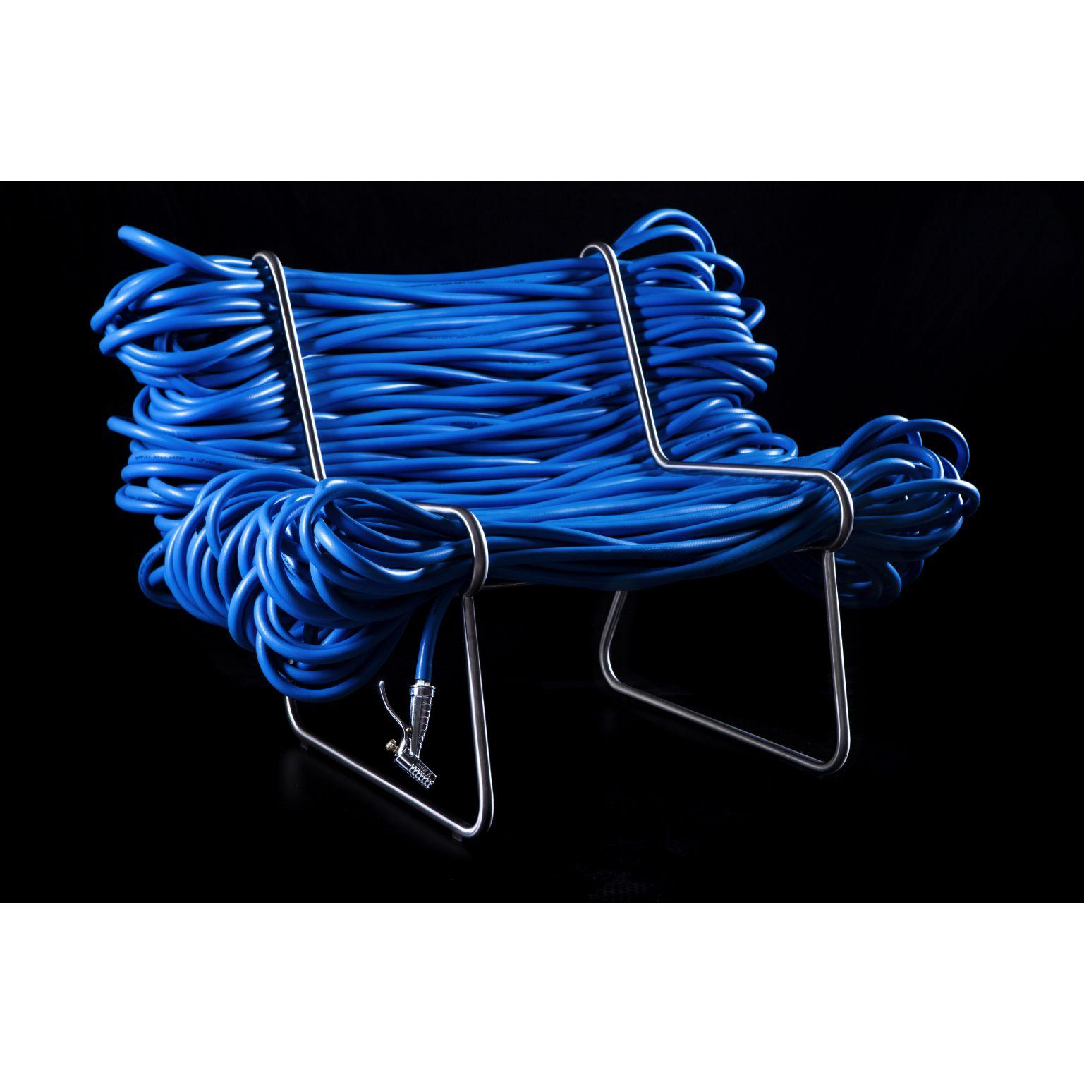 Super Jardim, Blue Armchair by Cultivado Em Casa For Sale 3