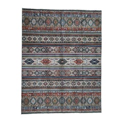 Super Kazak Khorjin Design Hand Knotted Pure Wool Oriental Rug