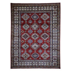 Super Kazak Pure Wool Geometric Design Oriental Rug