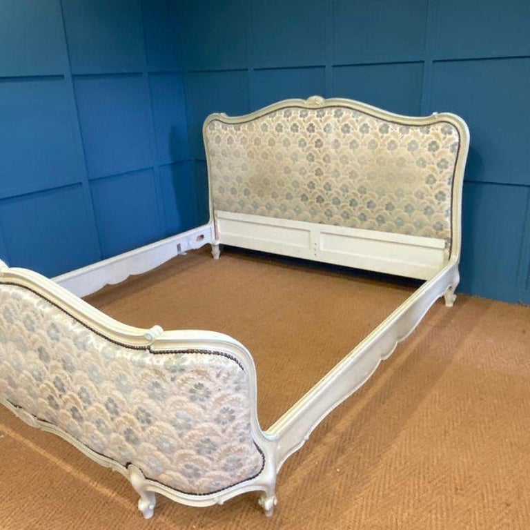 Super King (6') Antique French Upholstered Bed, Very Hard to Find For Sale at 1stDibs super
