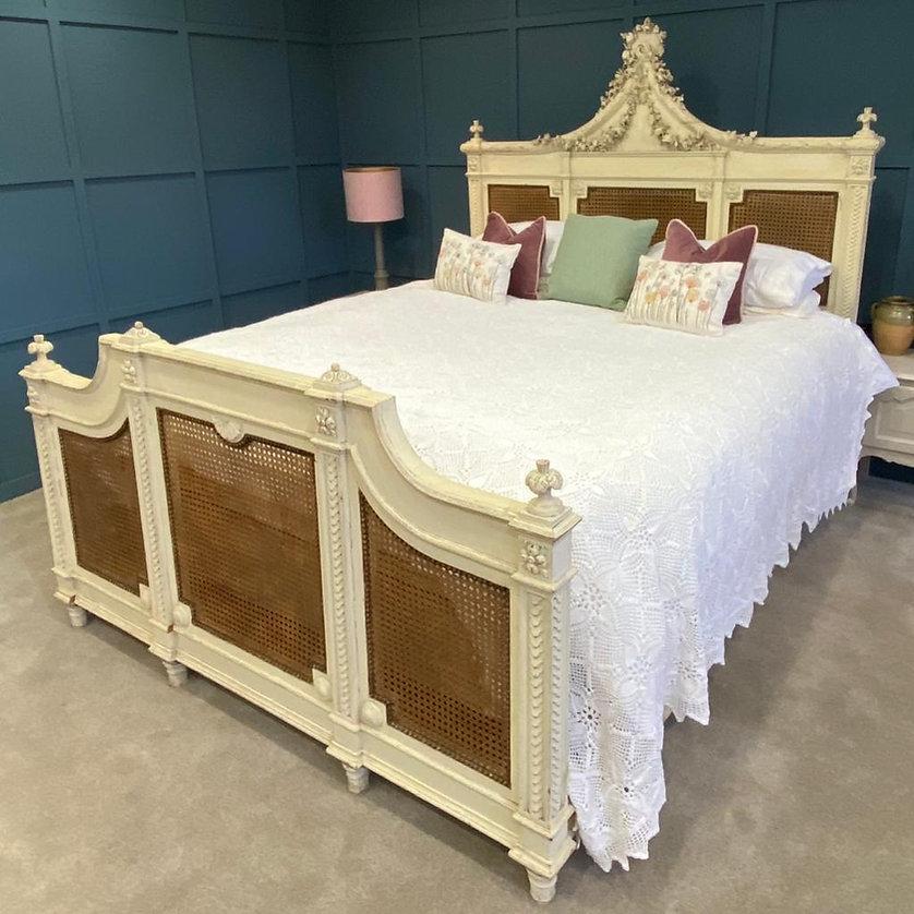 Paint Super Kingsize, Antique French Caned Bed