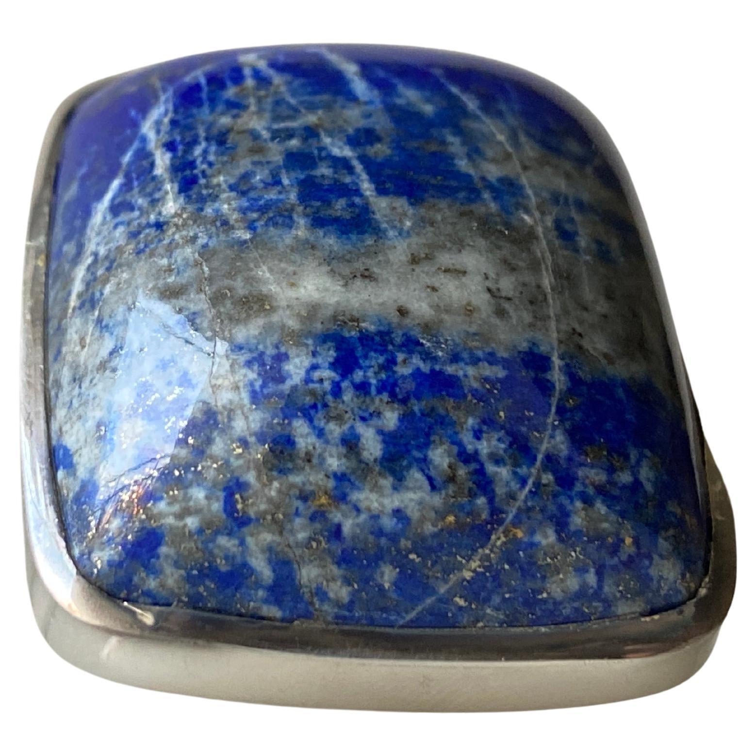 Anello in argento con lapislazzuli super grande