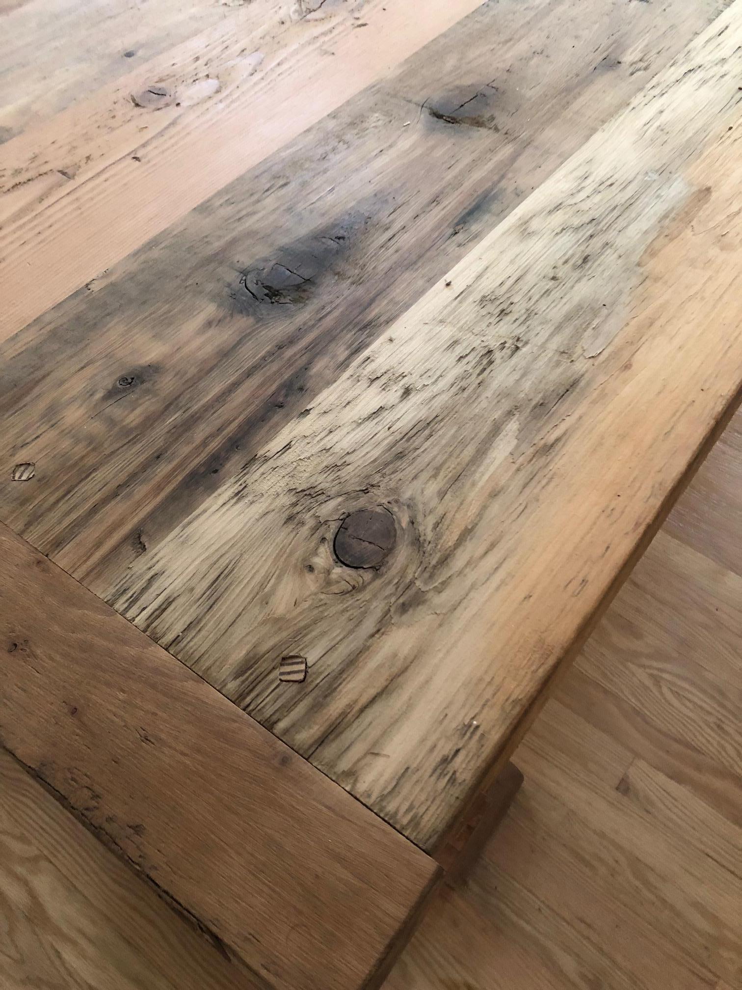 rustic long dining table