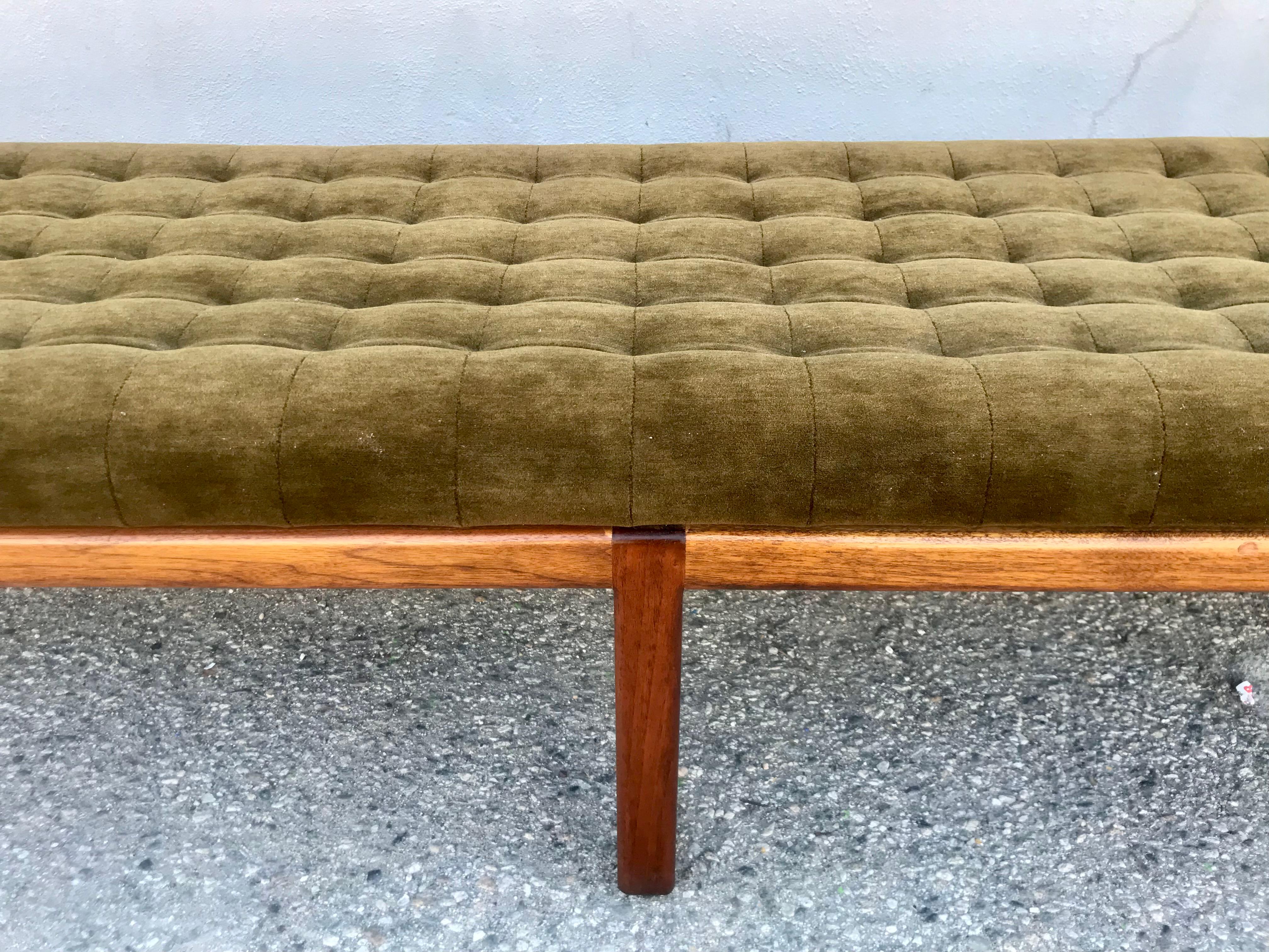 Super Long Bench with Tufted Mohair 3