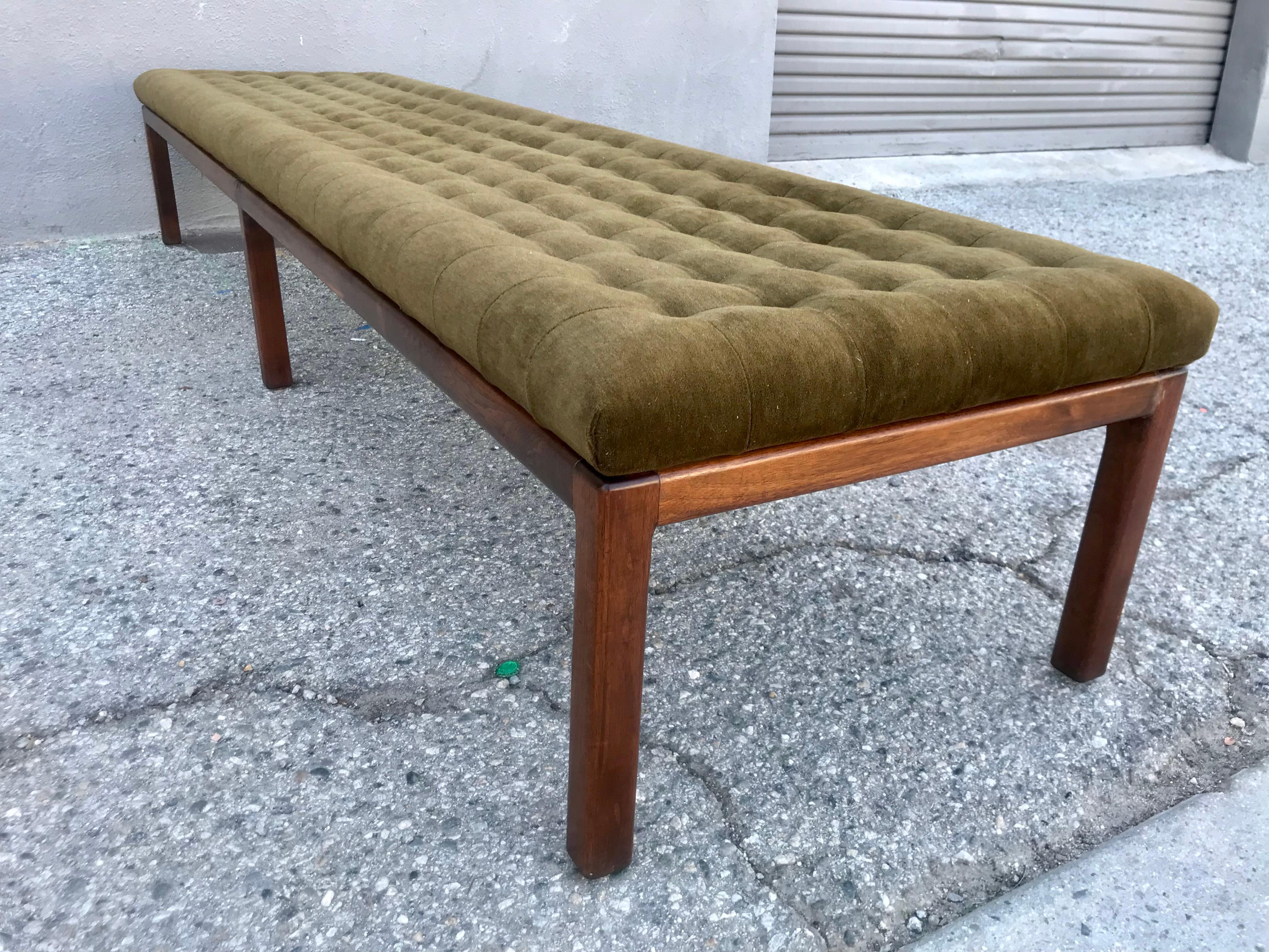 Super Long Bench with Tufted Mohair 6
