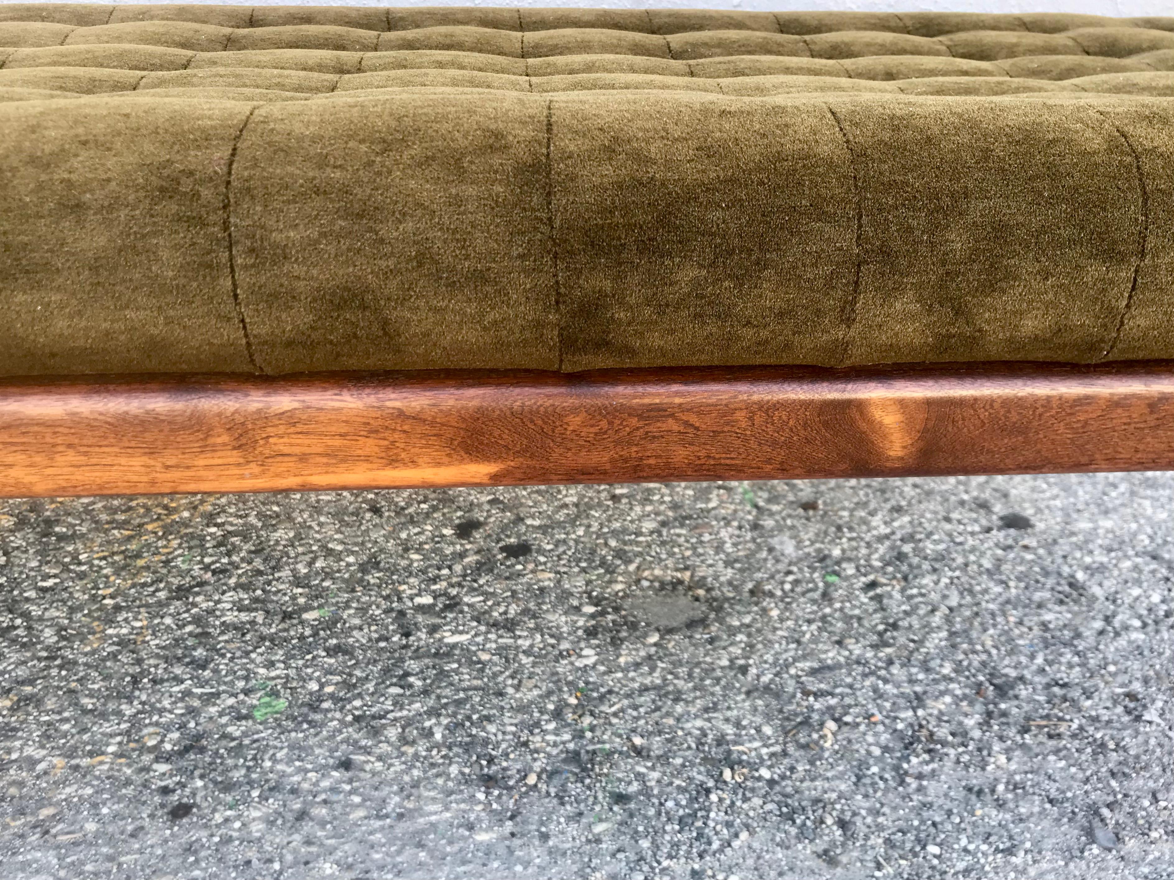 Super Long Bench with Tufted Mohair 8