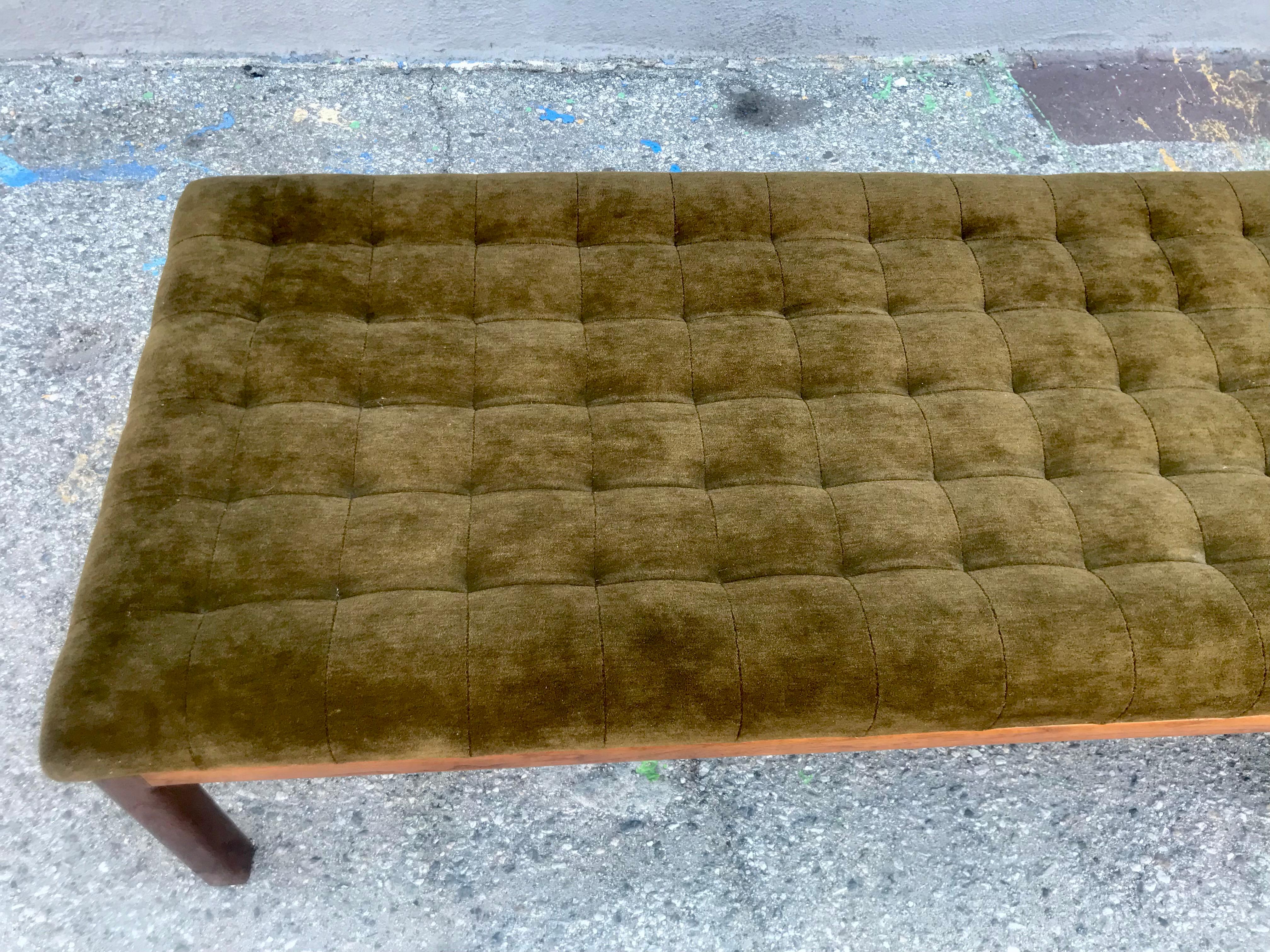 20th Century Super Long Bench with Tufted Mohair