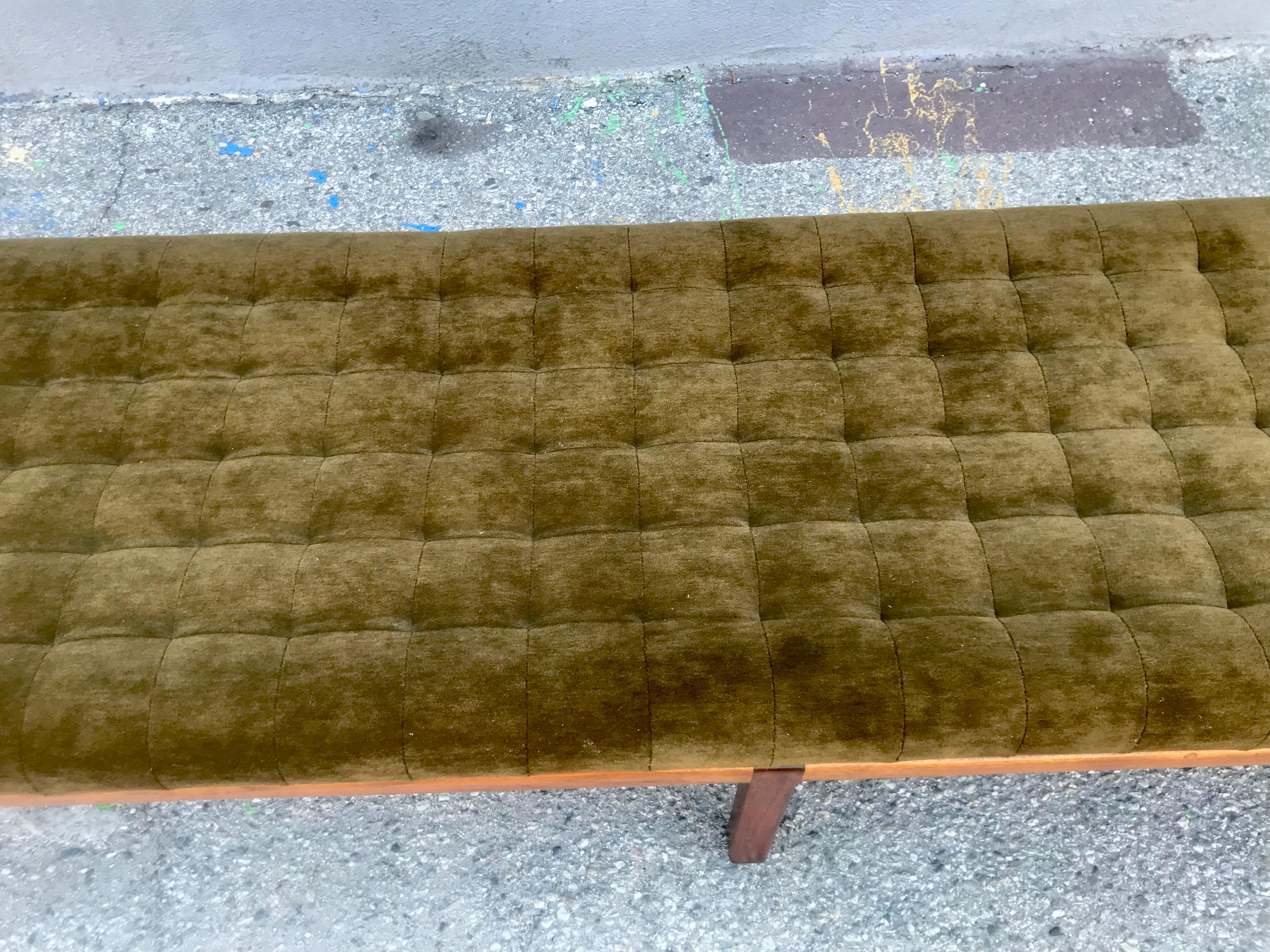 Upholstery Super Long Bench with Tufted Mohair