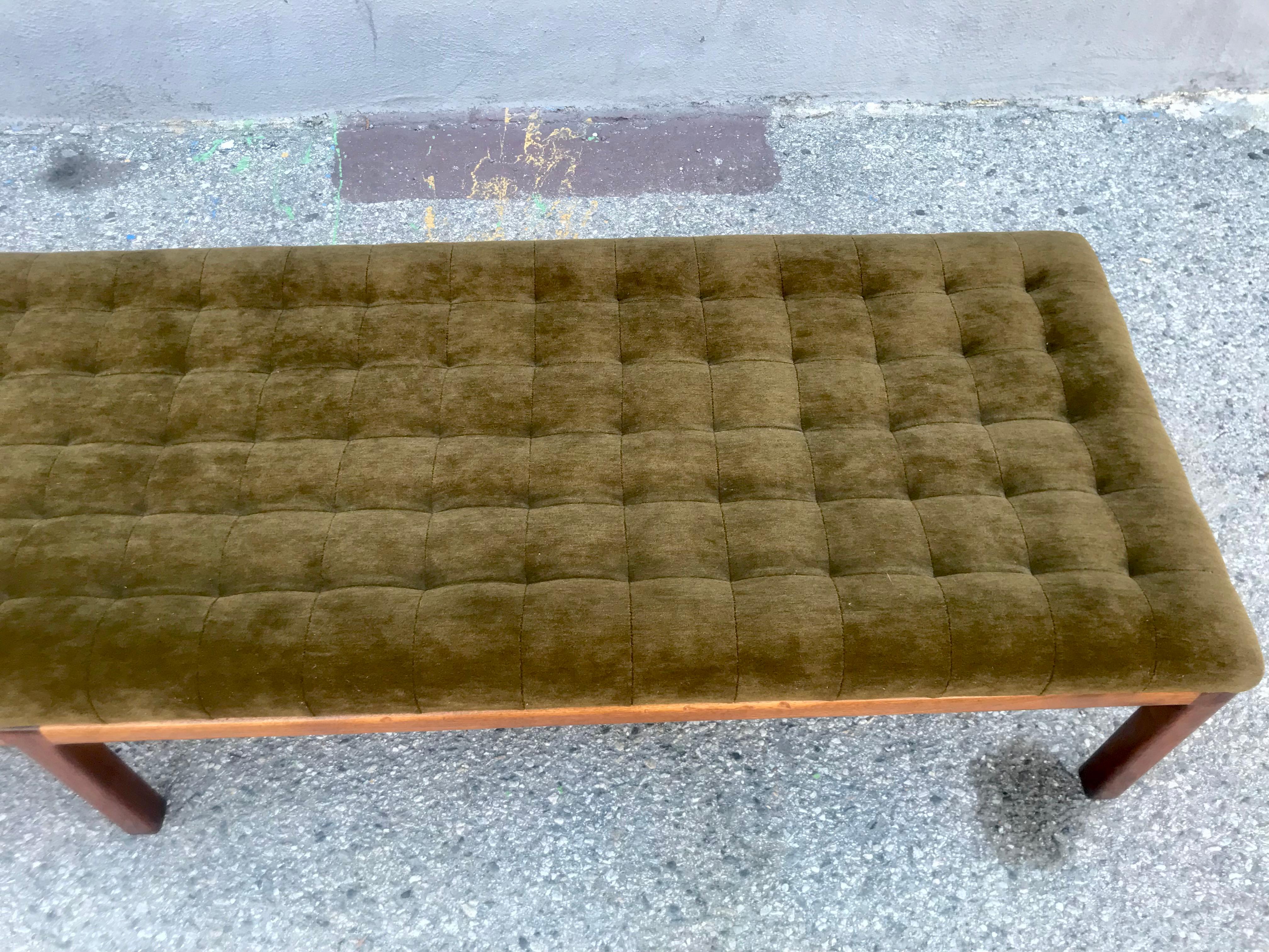Super Long Bench with Tufted Mohair 1