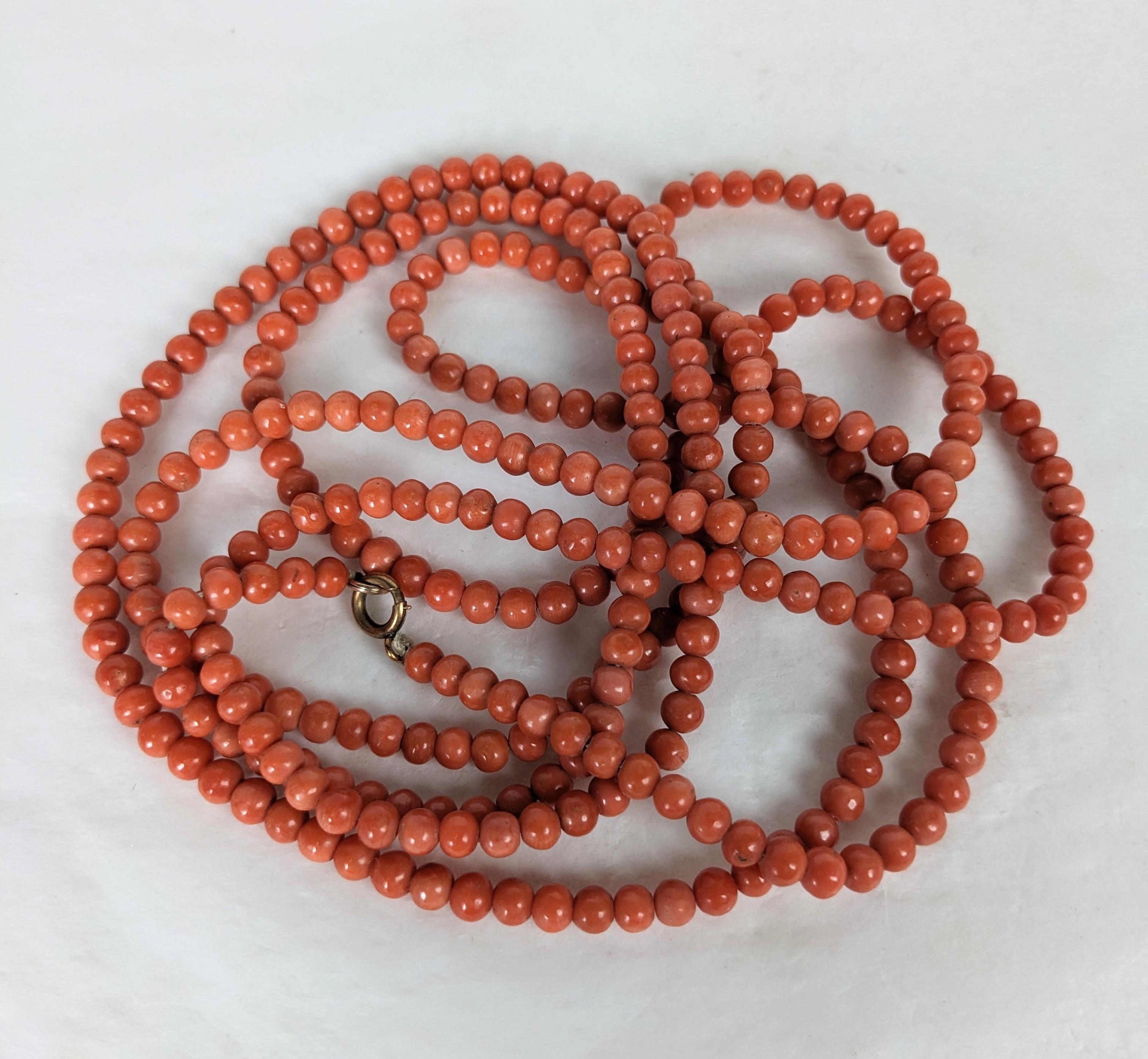 Super Long Victorian Genuine Coral Beads For Sale 1
