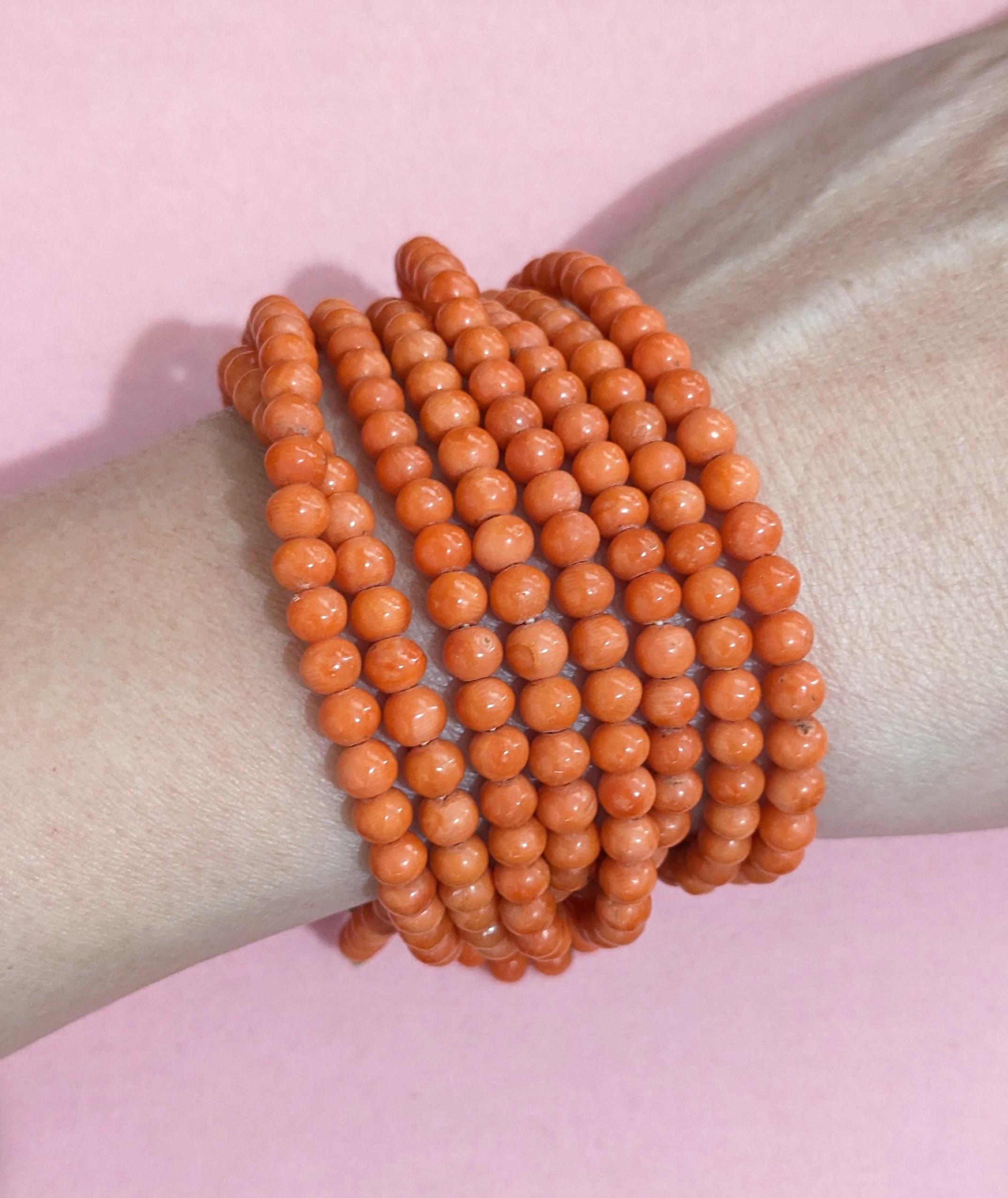 Super Long Victorian Genuine Coral Beads For Sale 5
