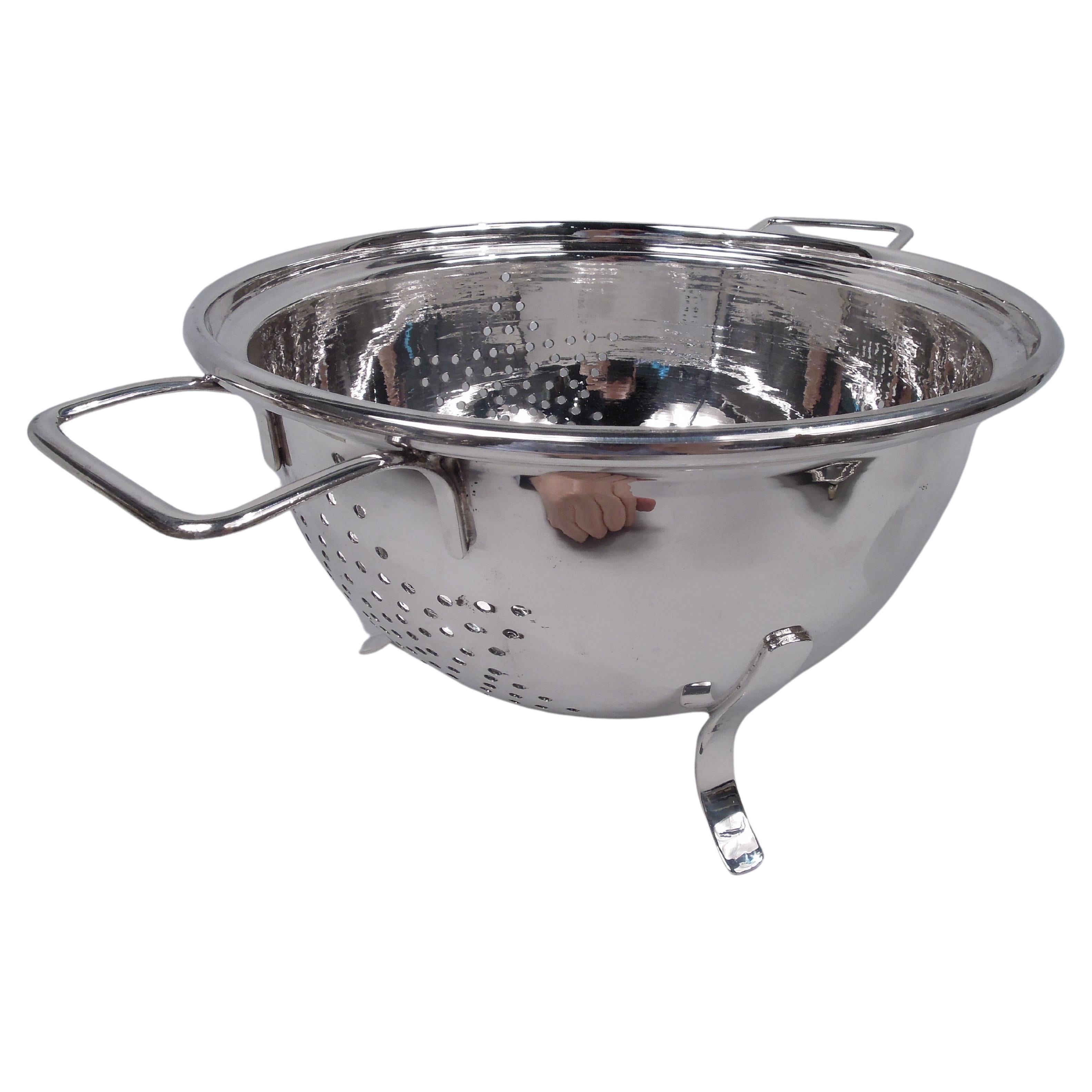 Super Luxurious Hand-Made Modern Sterling Silver Colander by Cartier For Sale