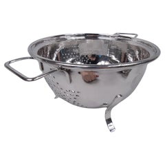 Super Luxuriöser handgefertigter moderner Colander aus Sterlingsilber von Cartier