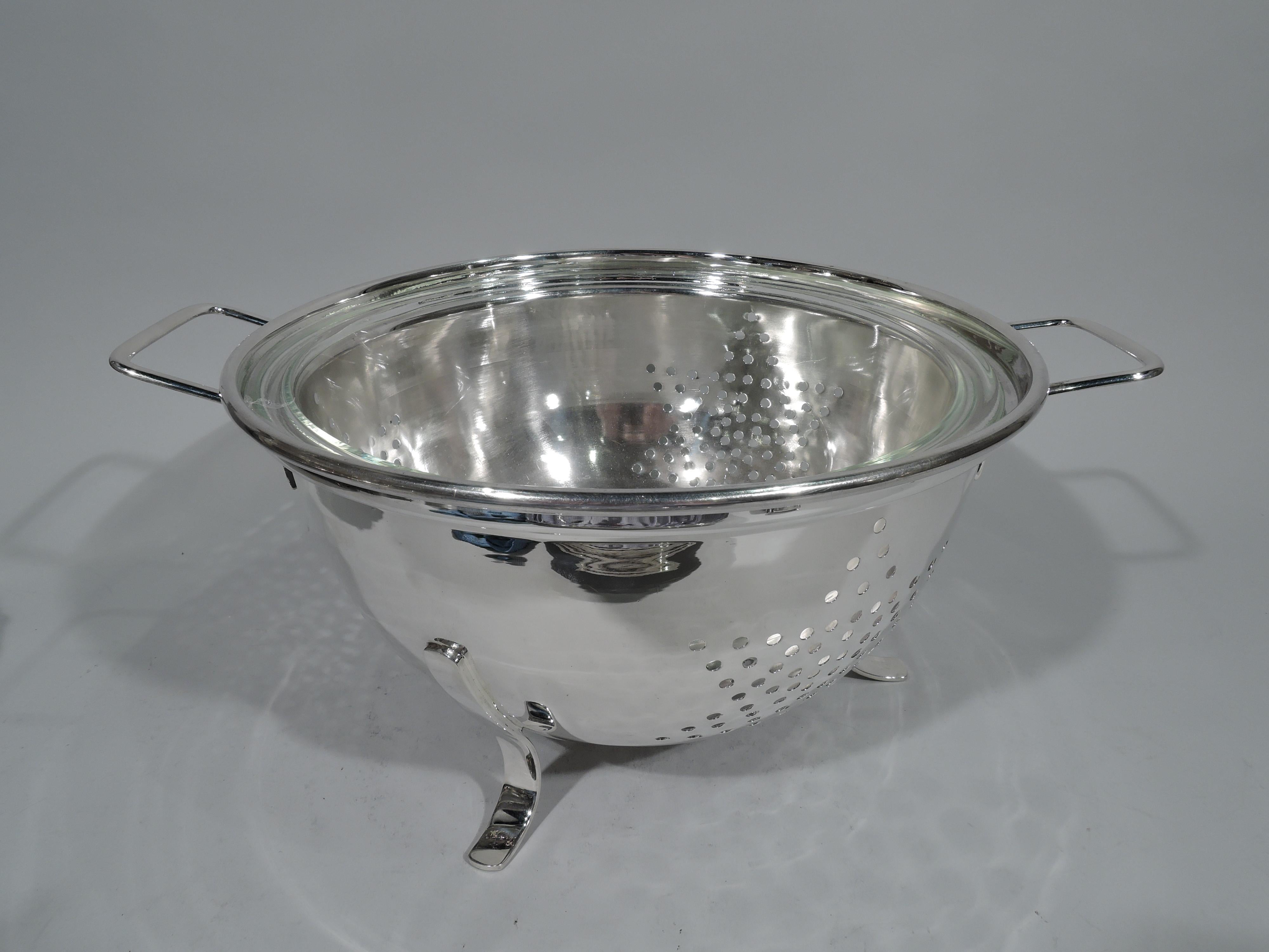 Modern Super Luxurious Hand-Made Sterling Silver Colander by Cartier