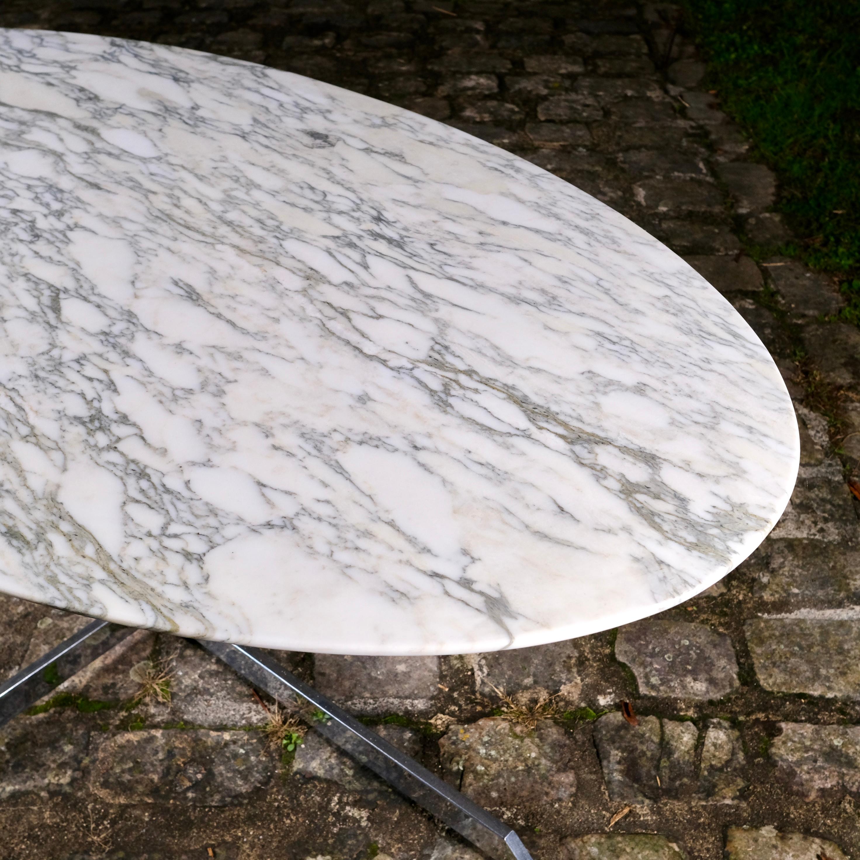 Super Malta Calacatta marble table by Roche Bobois, France, 1980 1