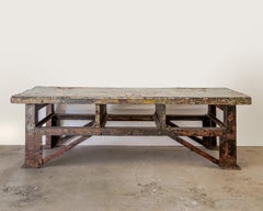 Super Metal Clad Wood + Steel Industrial Table