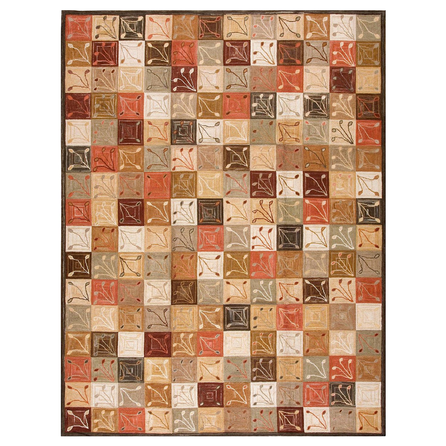 Tappeto quadrato super multicolore con dettagli speciali AM Contemporary