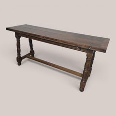 Table de salle à manger de style fermier « Refectory » en chêne massif