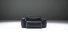 Super OBLONG lounge chair black leather by Jasper Morrison for Cappellini Italy