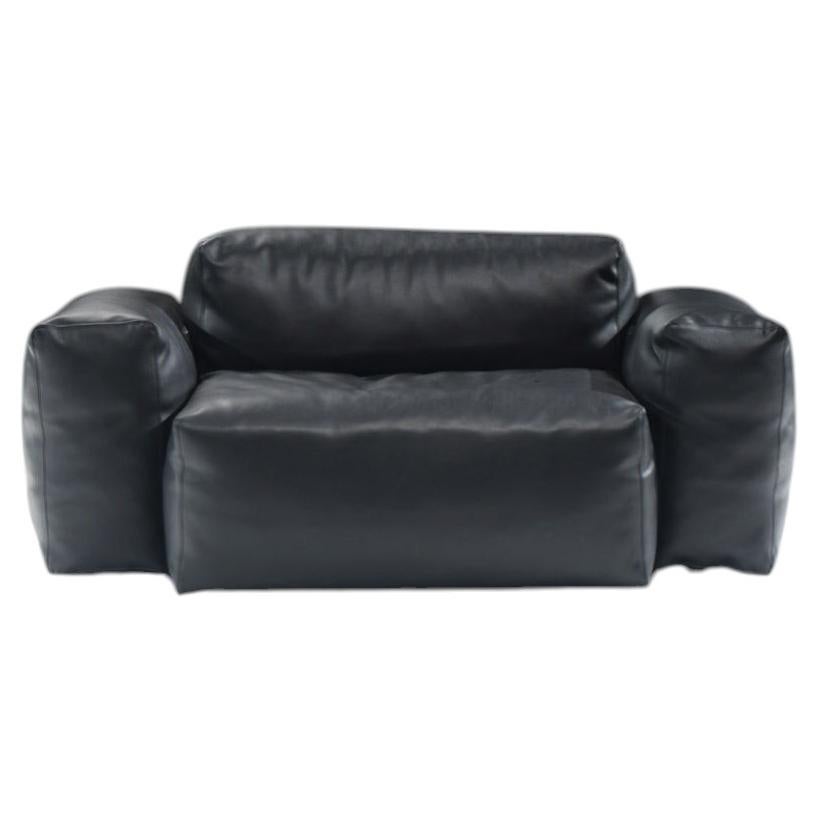 Super OBLONG lounge chair black leather by Jasper Morrison for Cappellini Italy