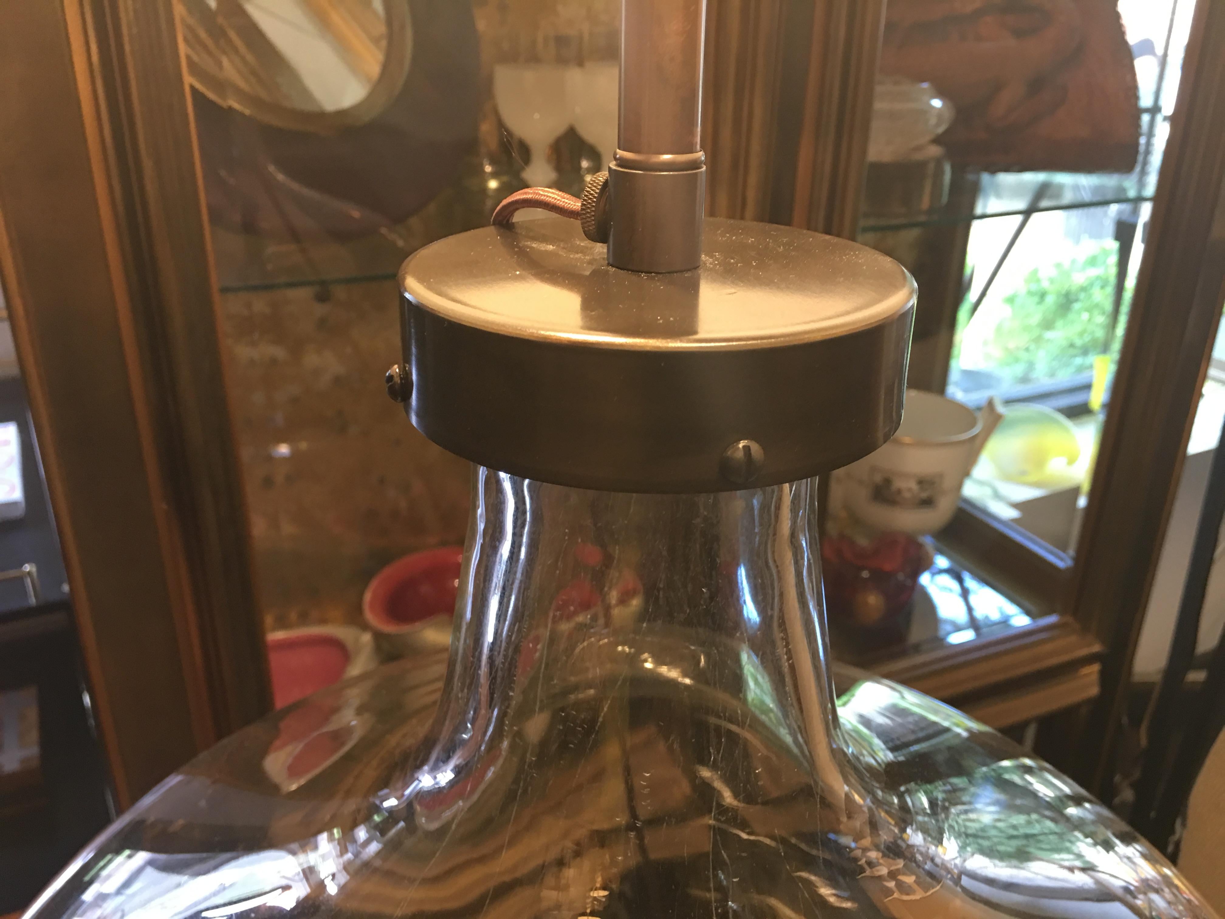Américain Lampe de bureau bouteille de laboratoire Pyrex surdimensionnée en vente