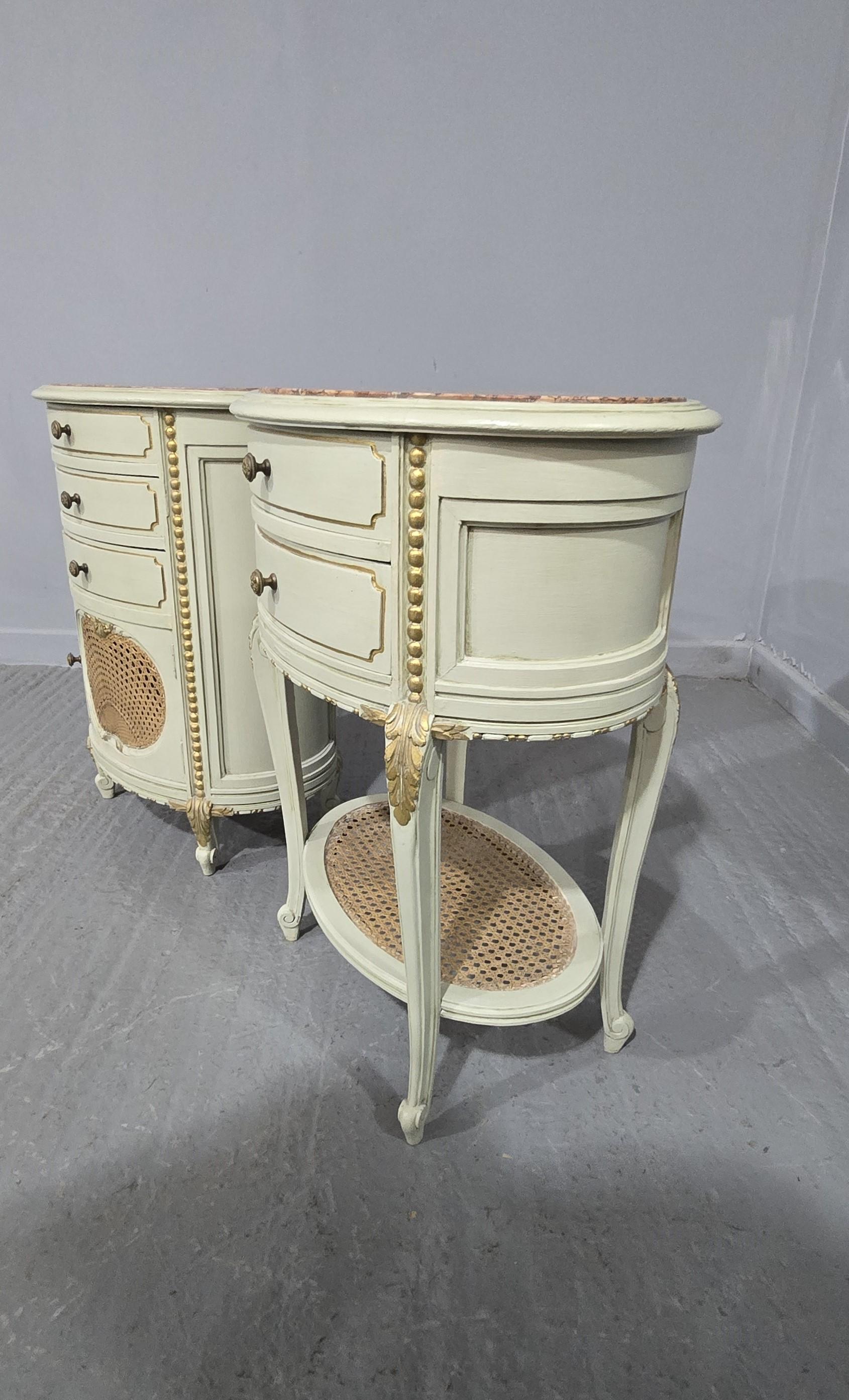 Super Pair French Bedside Chests of Drawers For Sale 2