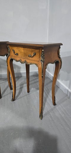 Super Pair French Bedside Lamp Tables