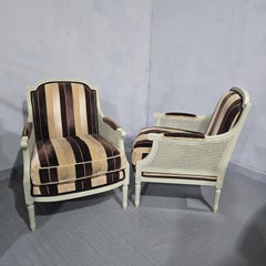 Super Pair French Bergere Armchairs