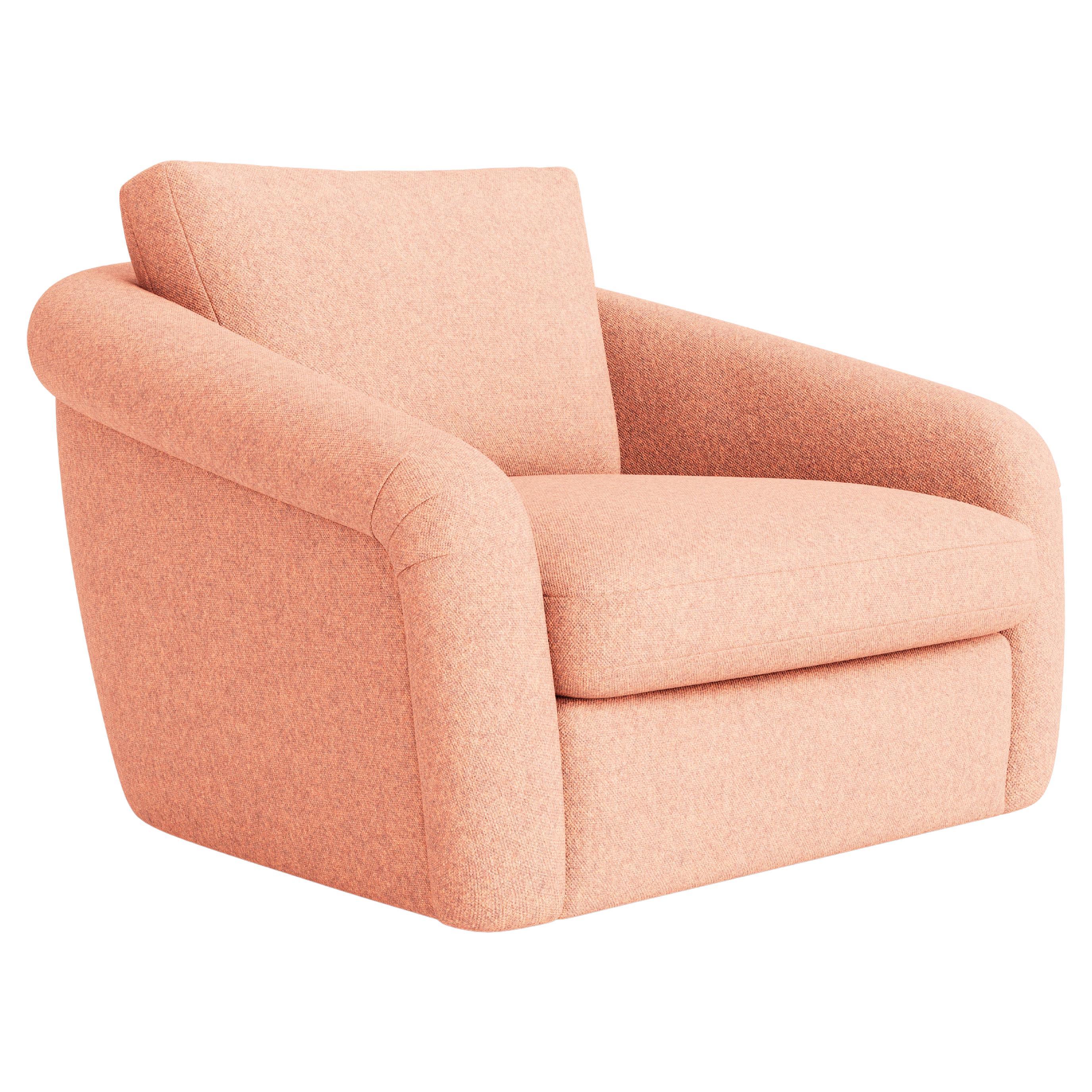 Poltrona moderna organica superaccessoriata in Maharam Beck