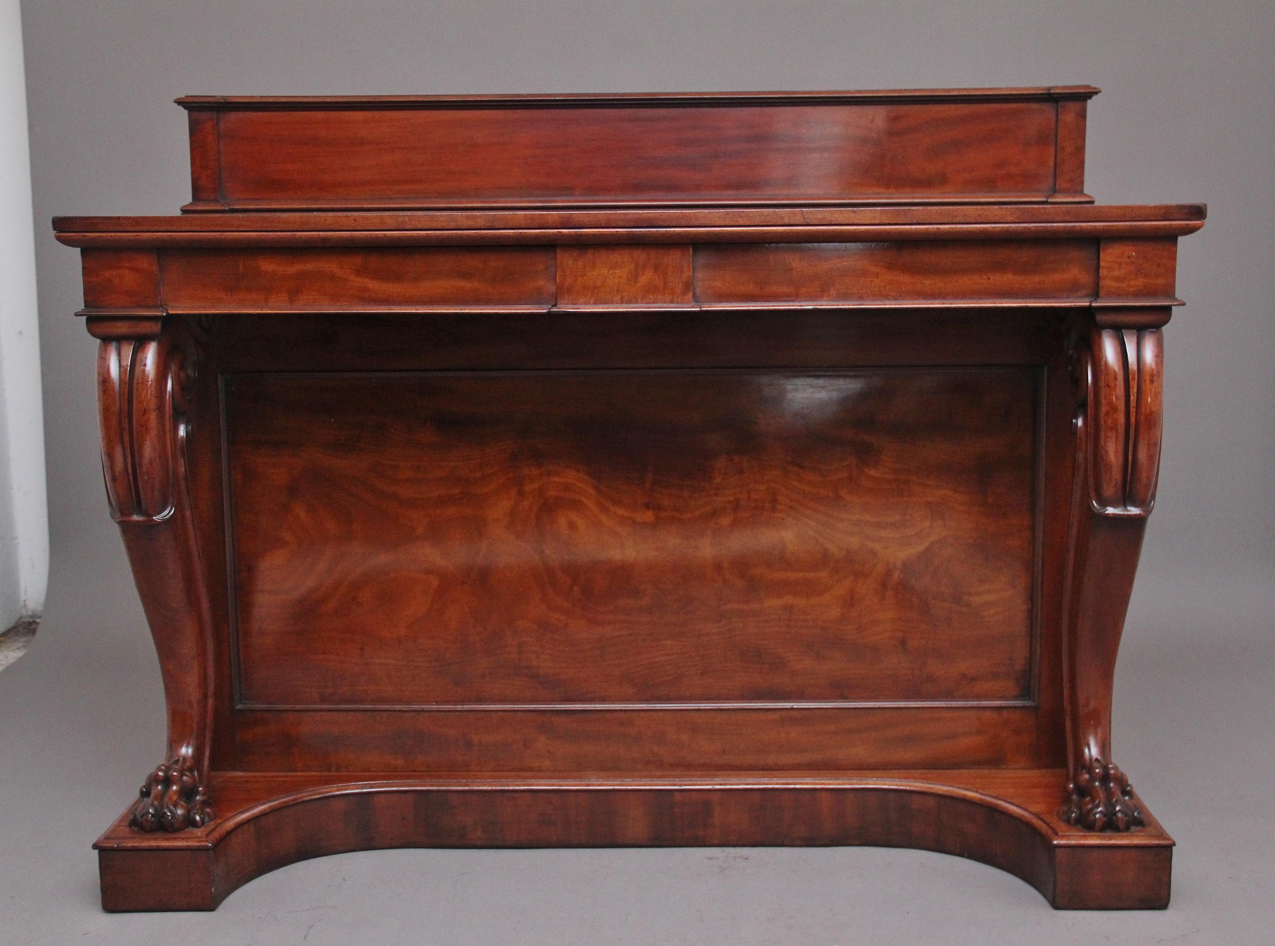 Early Victorian Super Quality 19th Century Mahogany Console Table