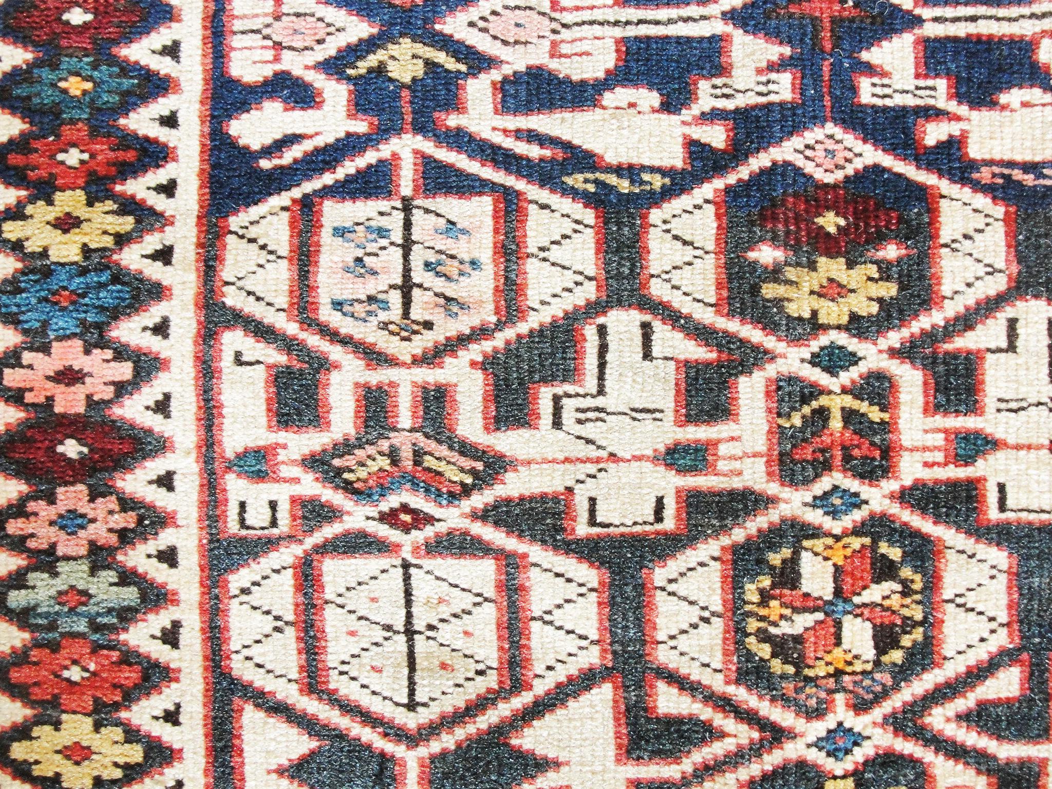 Hand-Knotted Super Quality Antique Kuba or Quba Caucasian Rug For Sale