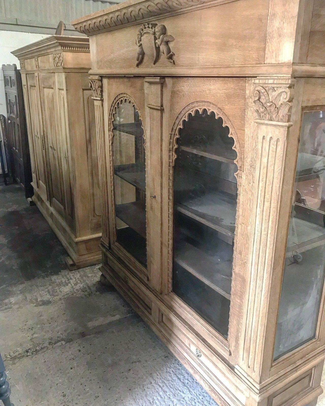 Super Rare 18th Century French Antique Armoire Cupboard Country Display Vintage In Good Condition For Sale In Lingfield, West Sussex