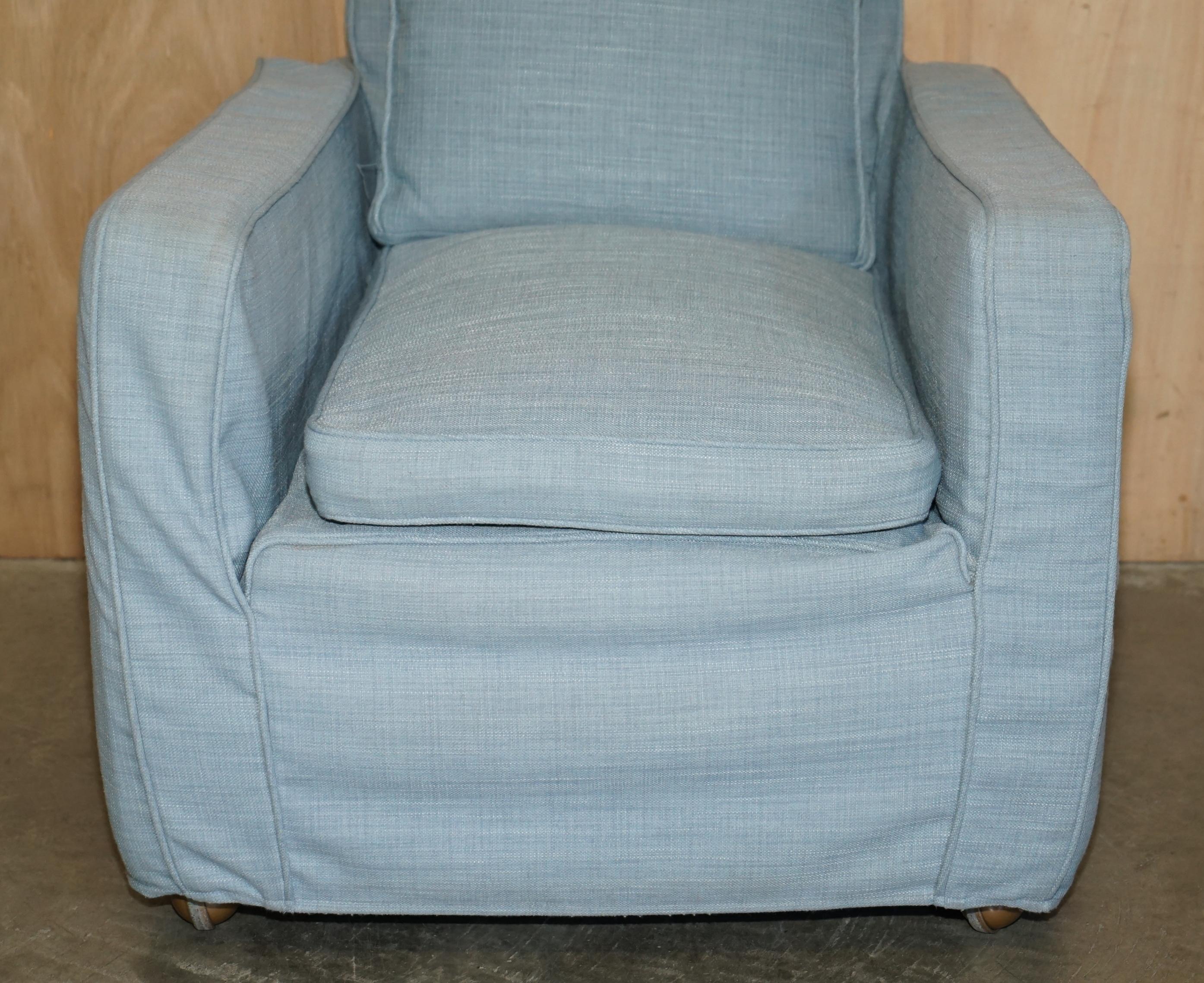 SUPER RARE 1933 ANTIQUE MINTY OXFORD THREE PIECE SOFA & ARMCHAIR SUITE & RECEIPT in vendita 9