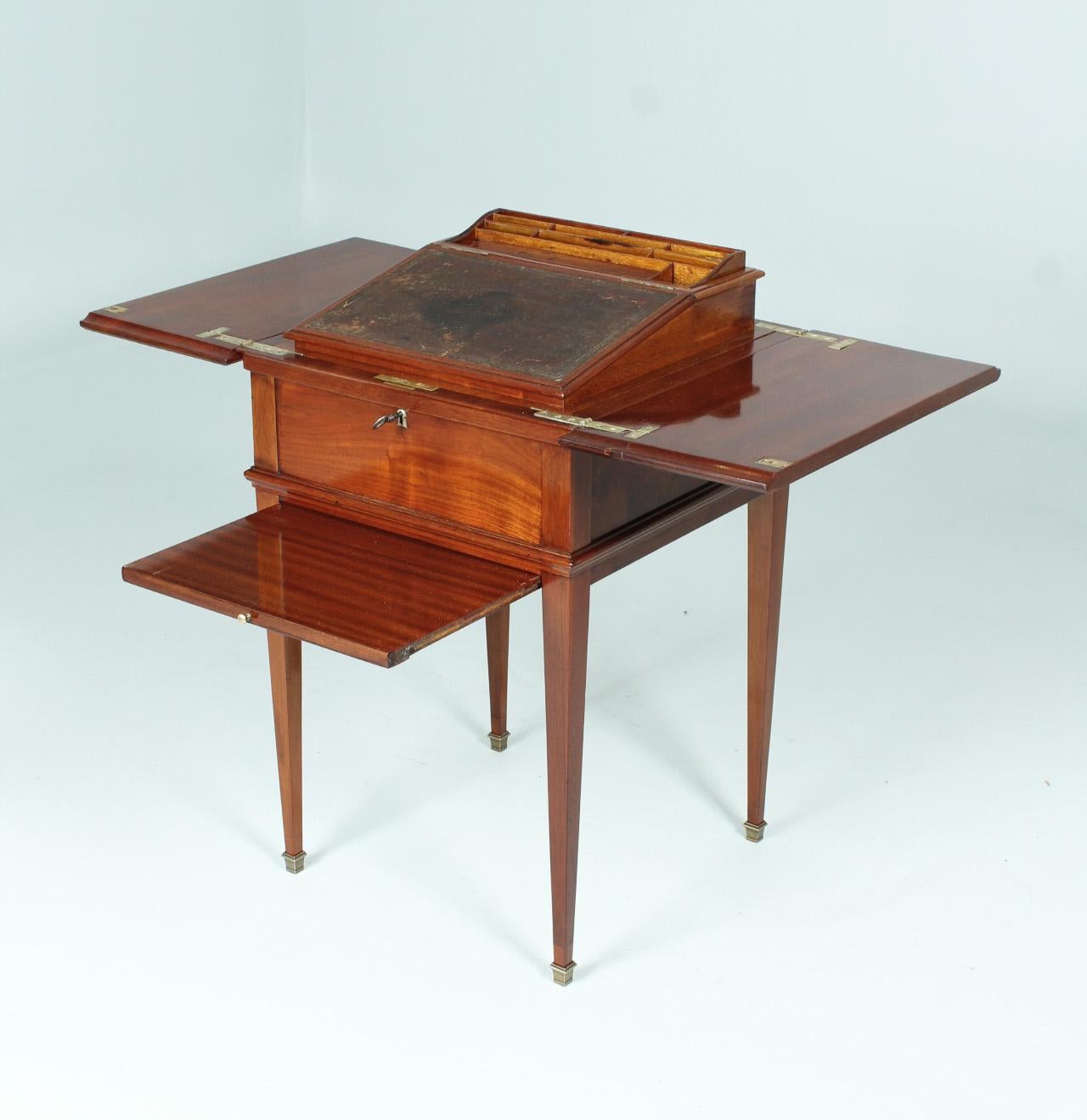 Super Rare 19th Century Transforming Ladies Desk, Empire Secretary, Mahogany In Good Condition In Greven, DE