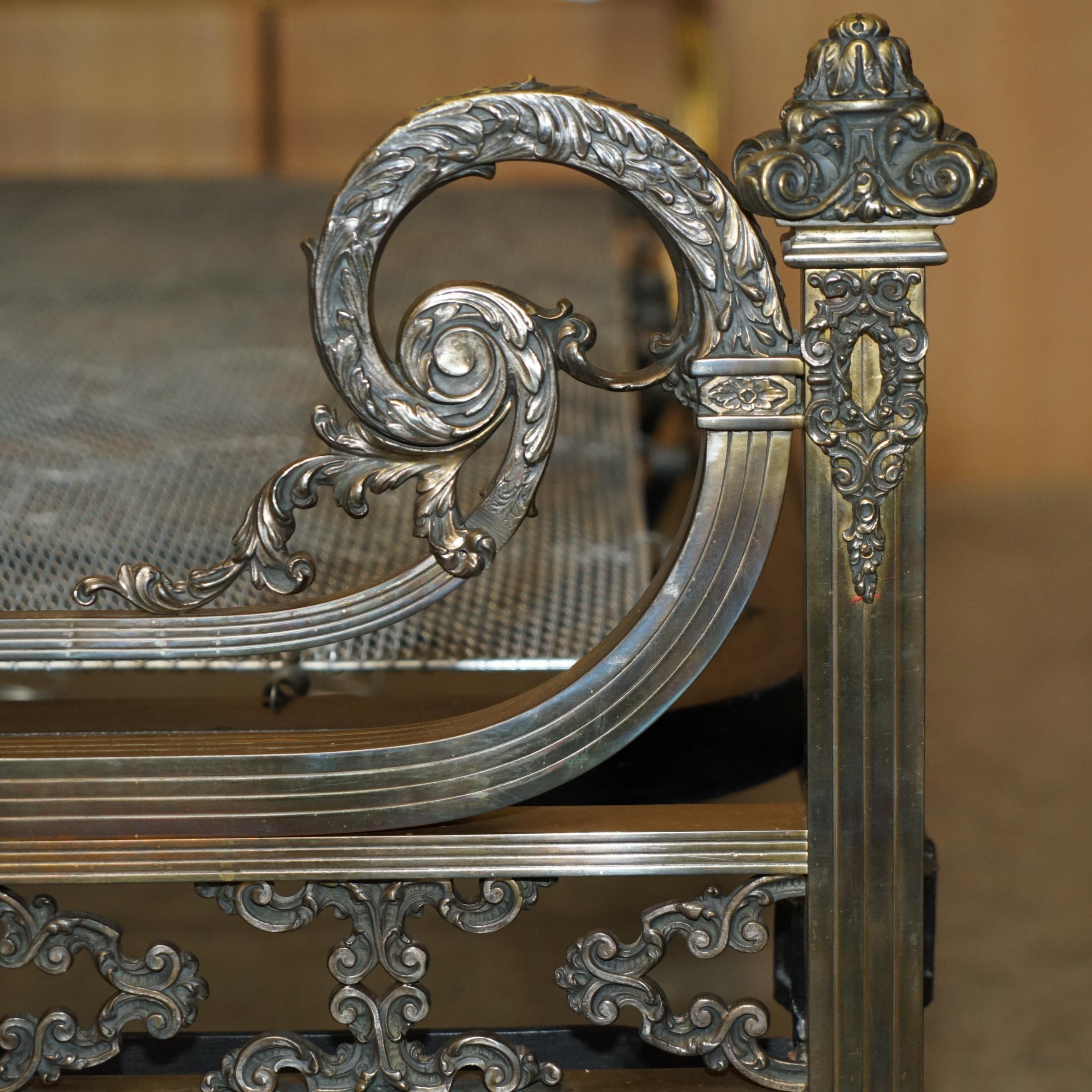 SUPER RARE FRANÇAIS CIRCA 1900 SOLID BRASS DOUBLE BED FRAME MUST SEE PICs en vente 2