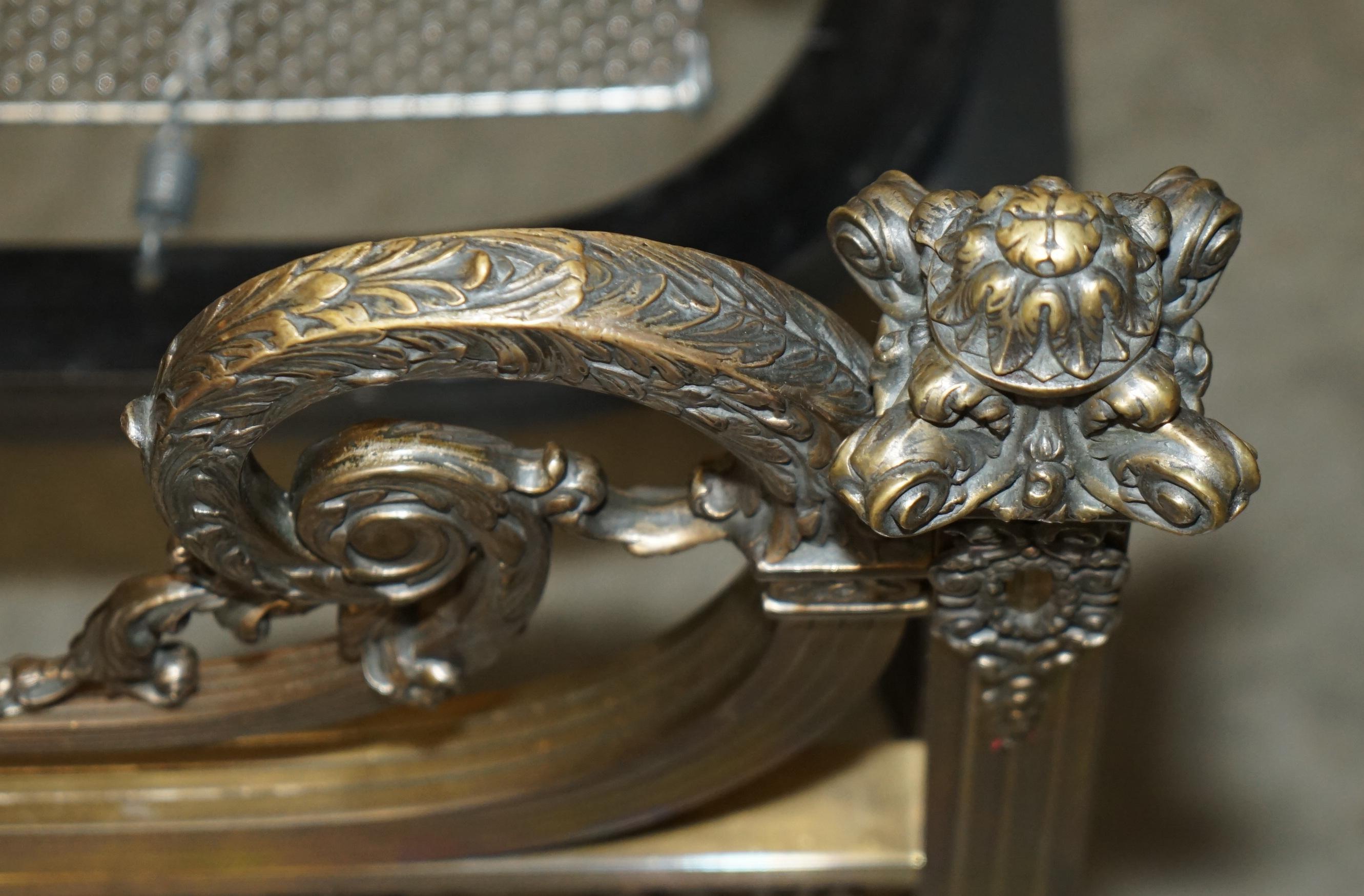 SUPER RARE FRANÇAIS CIRCA 1900 SOLID BRASS DOUBLE BED FRAME MUST SEE PICs en vente 3