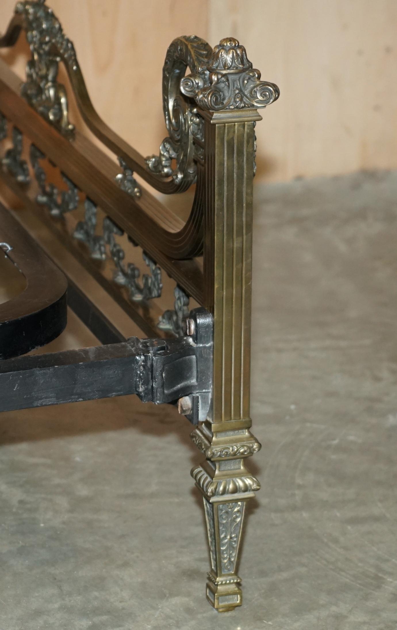 SUPER RARE FRANÇAIS CIRCA 1900 SOLID BRASS DOUBLE BED FRAME MUST SEE PICs en vente 6