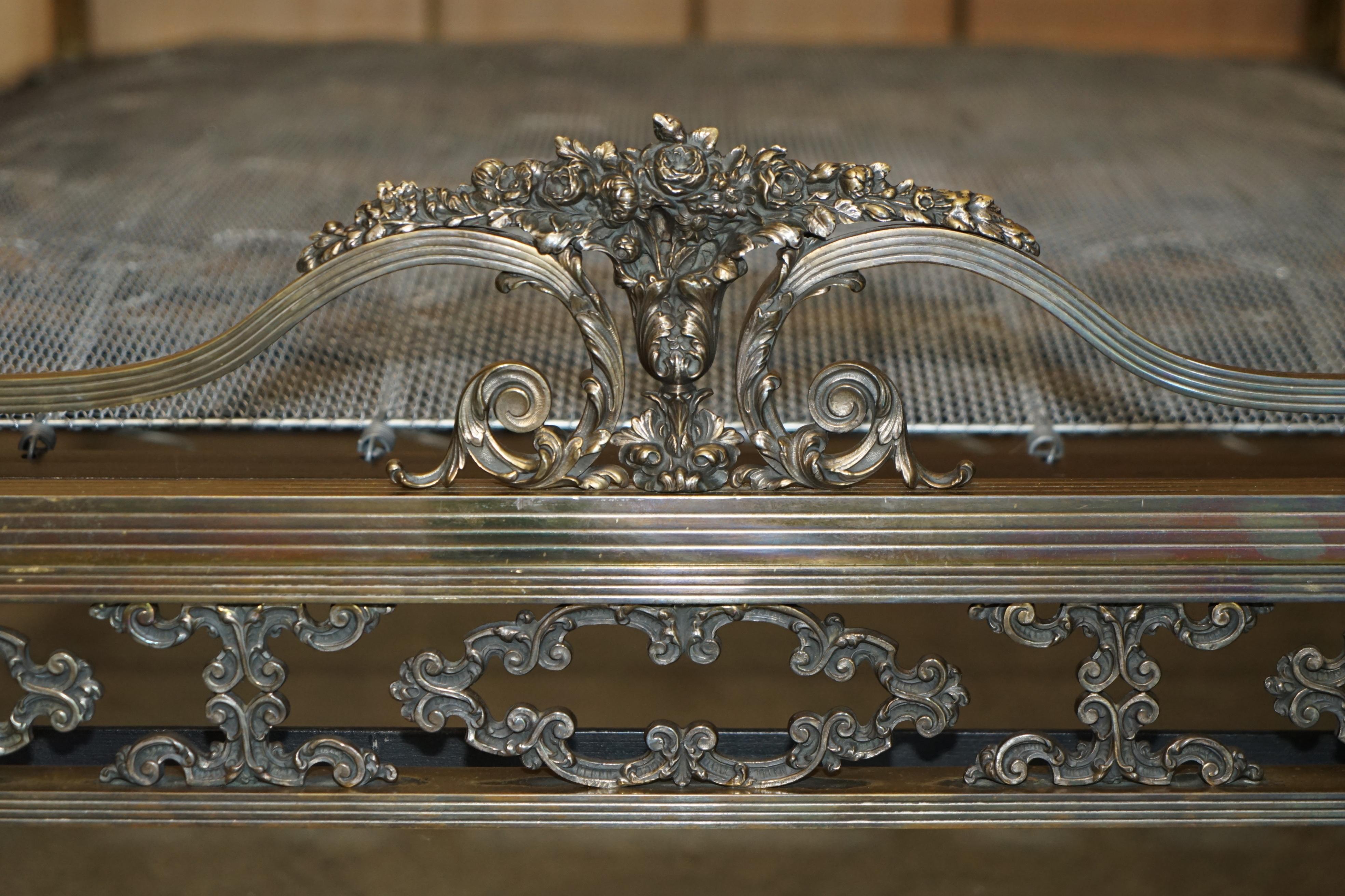 SUPER RARE FRANÇAIS CIRCA 1900 SOLID BRASS DOUBLE BED FRAME MUST SEE PICs en vente 1