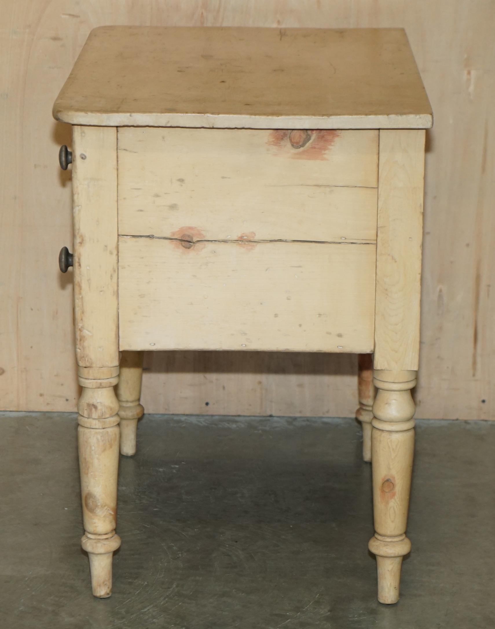 SUPER RARE ANTIQUE GEORGIAN CIRCA 1800 PINE HOUSEKEEPERS DRAWERS SiDEBOARD For Sale 2