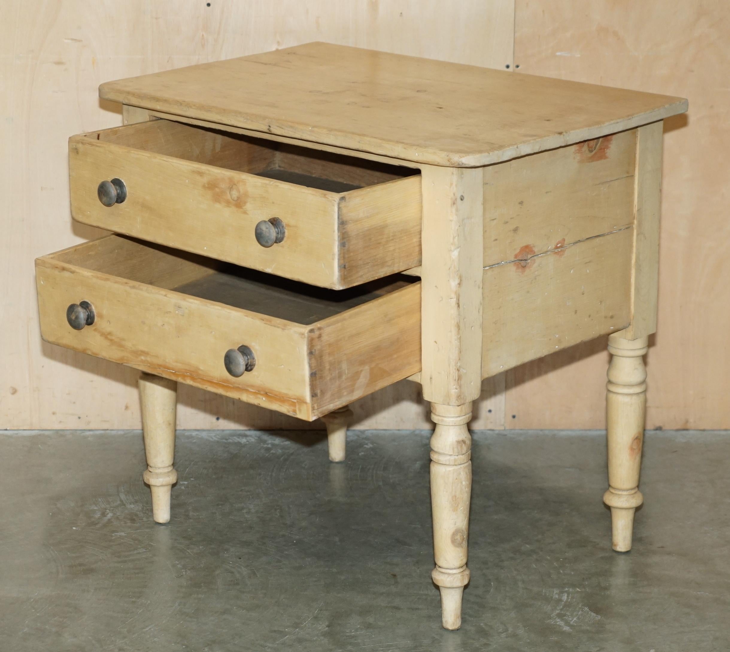 SUPER RARE ANTIQUE GEORGIAN CIRCA 1800 PINE HOUSEKEEPERS DRAWERS SiDEBOARD For Sale 4