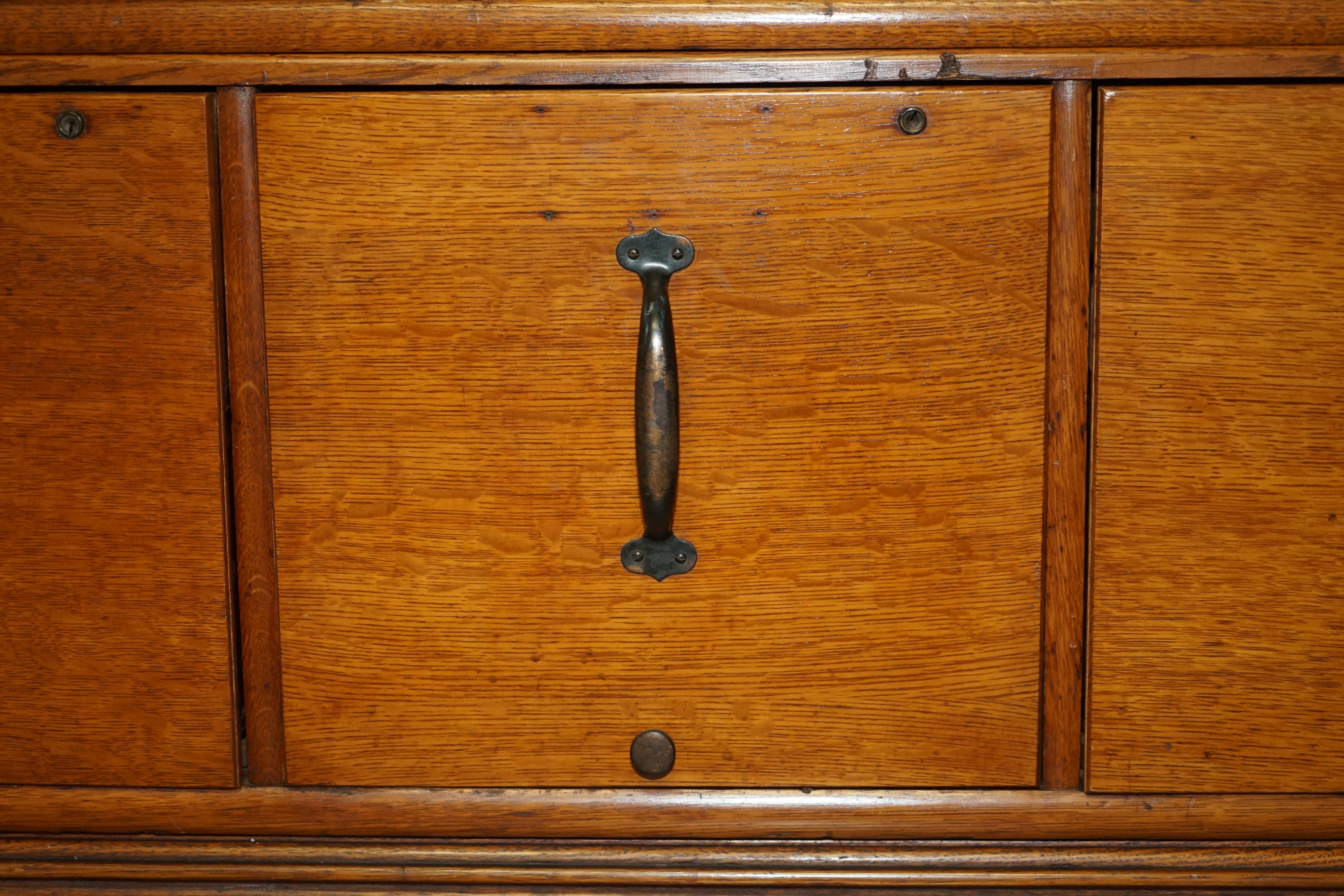 Quercia SUPER RARO ANTIQUE GLOBE WERNICKE HABERDASHERY SHOPS CABINET FiLING BOOKCASE in vendita