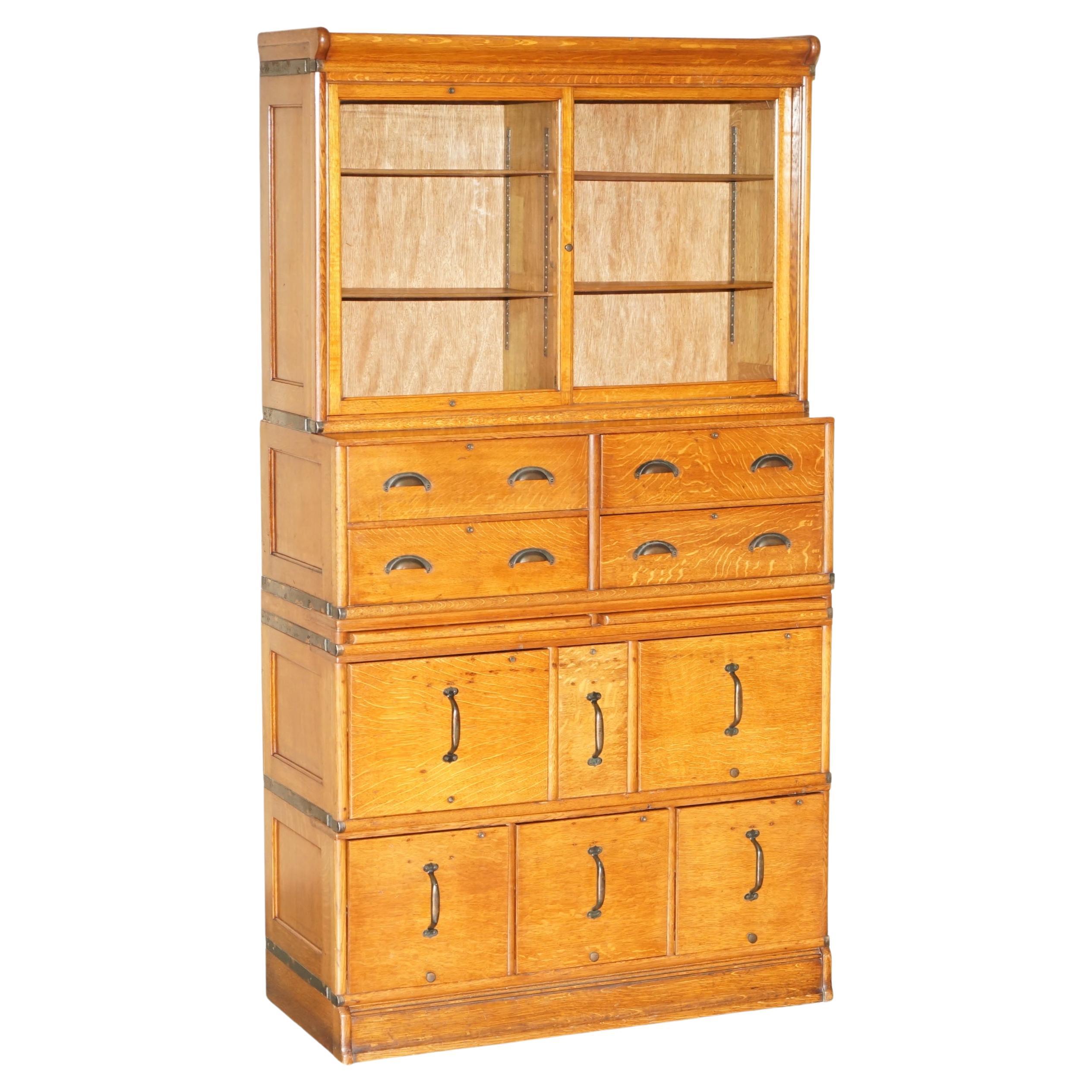 SUPER SELTENE ANTIQUE GLOBE WERNICKE HABERDASHERY SHOPS CABINET FiLING BOOKCASE im Angebot