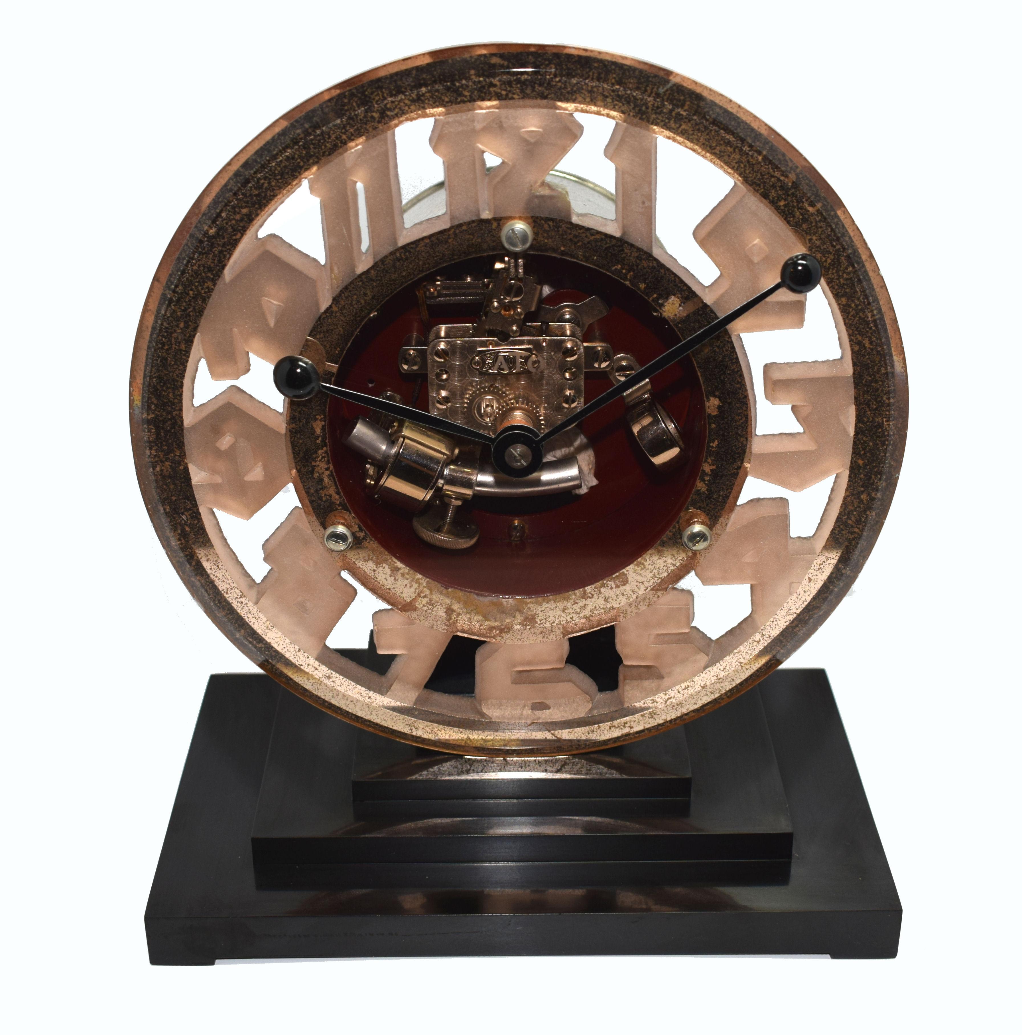 Super Rare Art Deco Ato Clock, circa 1930 2