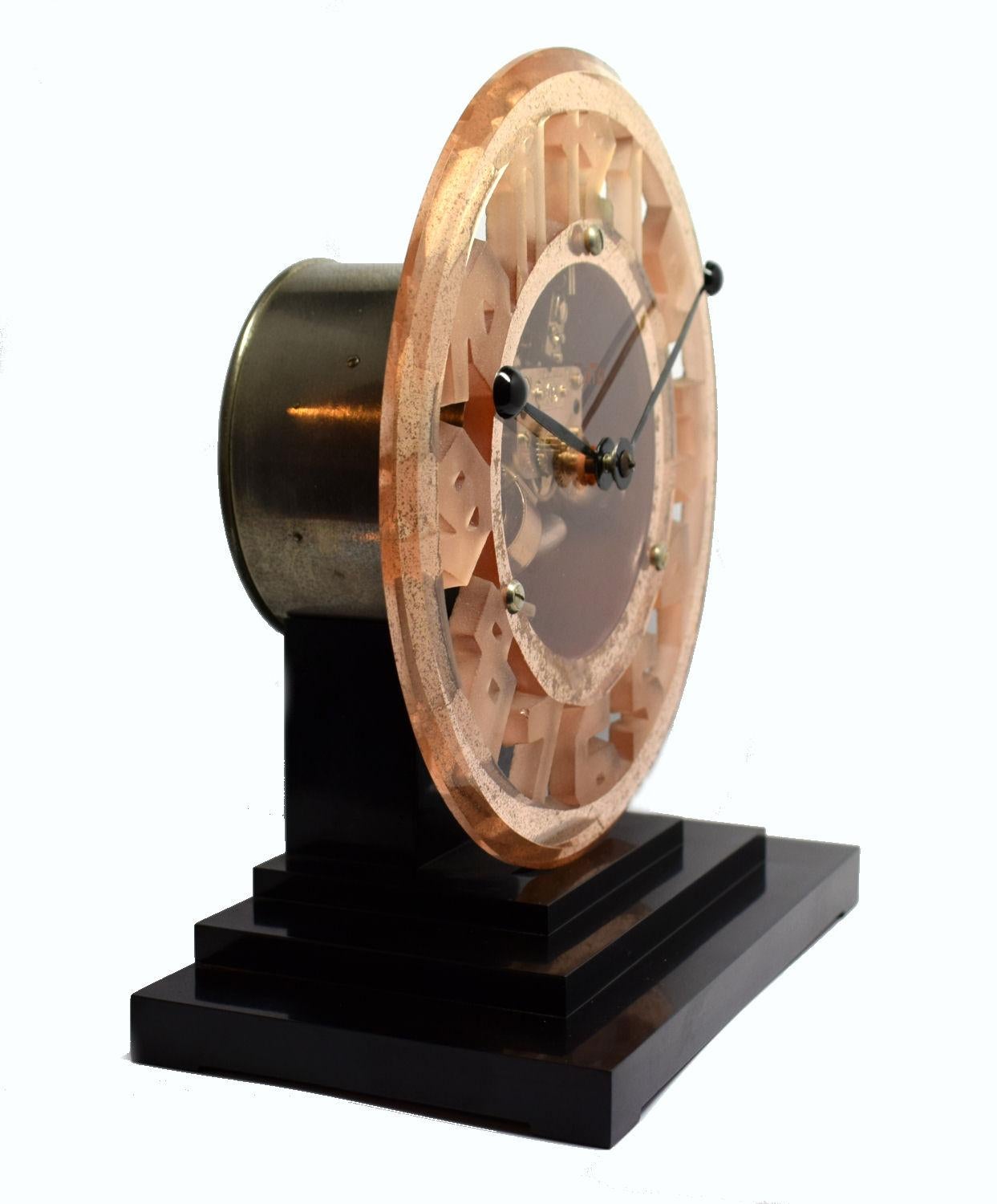 Enameled Super Rare Art Deco ATO Clock