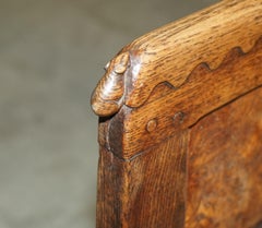 SUPER RARE CIRCA 1930's BURR OAK ROBERT MOUSEMAN THOMPSON SINGLE BED FRAME