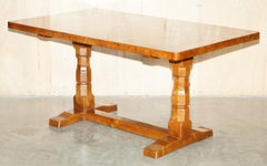 SUPER RARE CIRCA 1960's ROBERT MOUSEMAN THOMPSON BURR & BURL OAK DINING TABLE