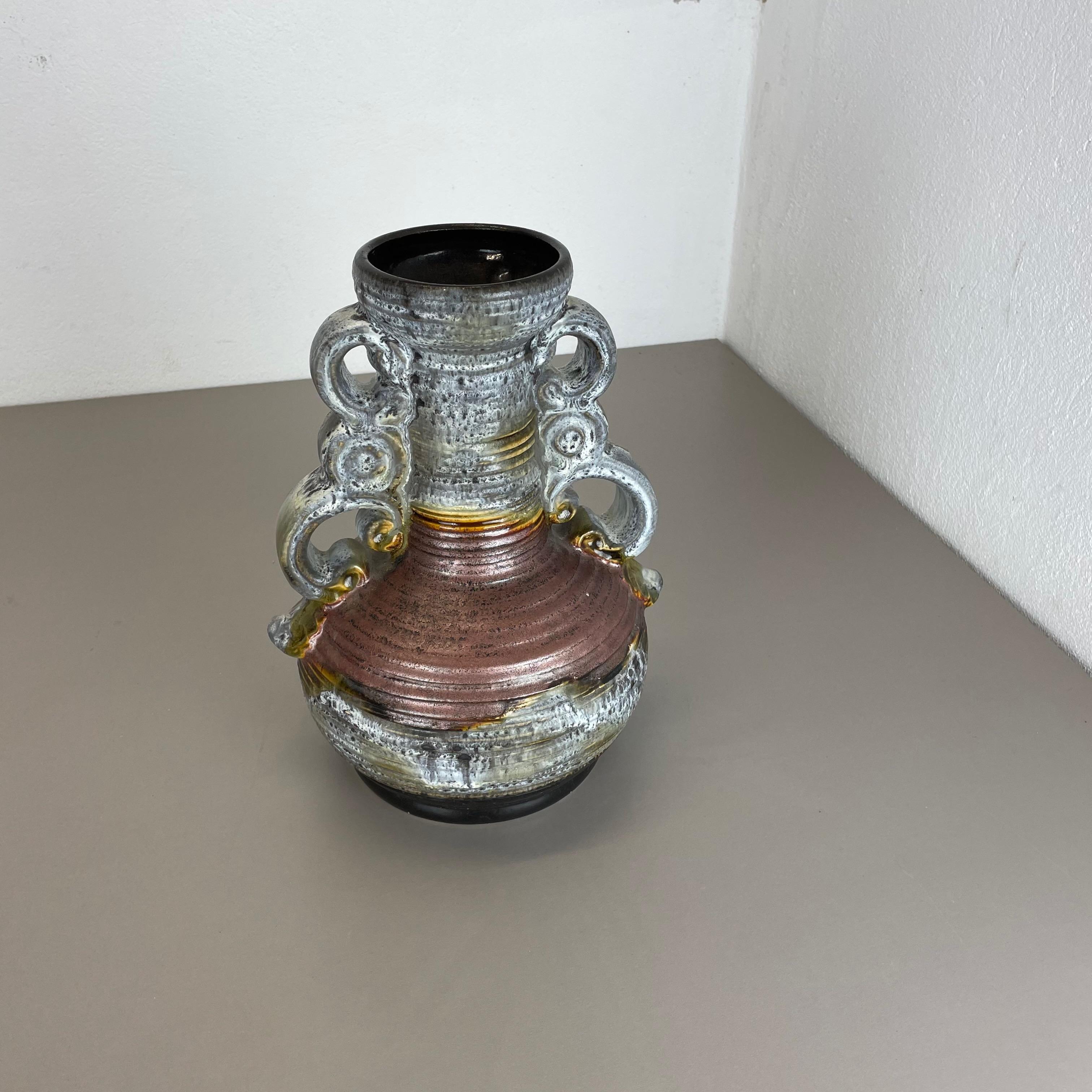 Mid-Century Modern Super Rare Fat Lava Ceramic Pottery Vases by Dümmler and Breiden, Germany, 1970s For Sale