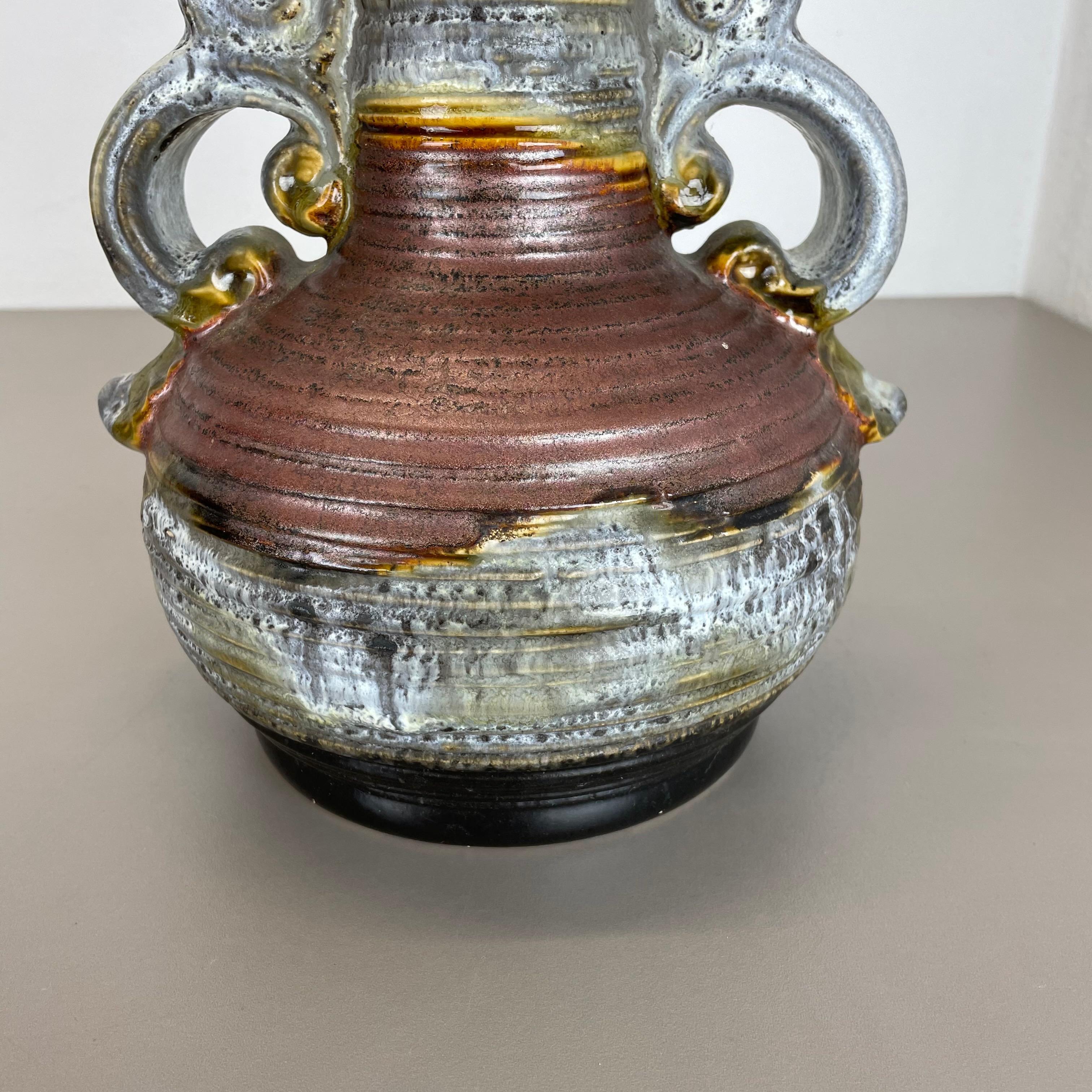 Super Rare Fat Lava Ceramic Pottery Vases by Dümmler and Breiden, Germany, 1970s For Sale 3